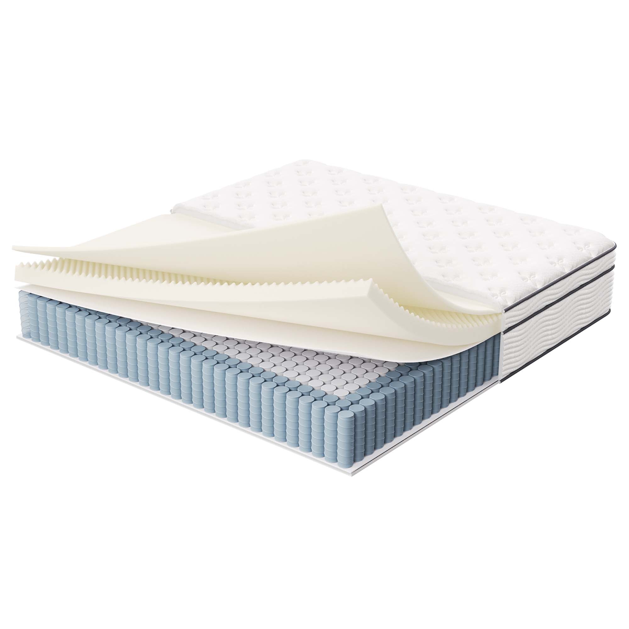 Jenna 14" Innerspring and Foam King Mattress, White
