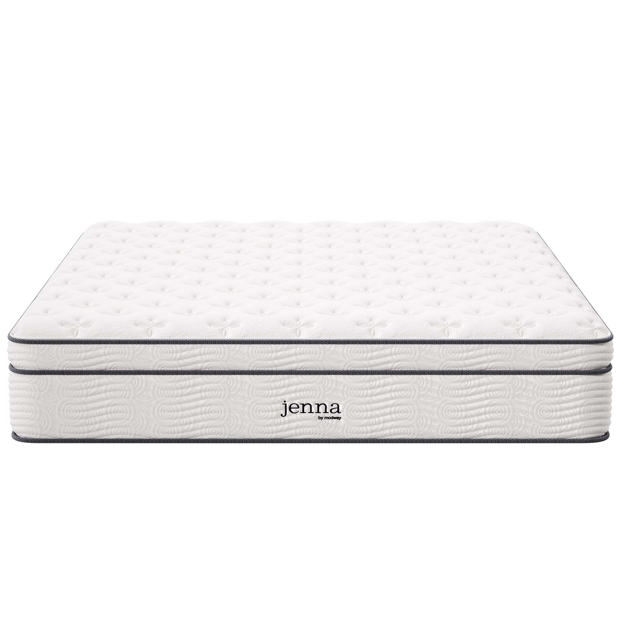 Jenna 14" Innerspring and Foam California King Mattress, White
