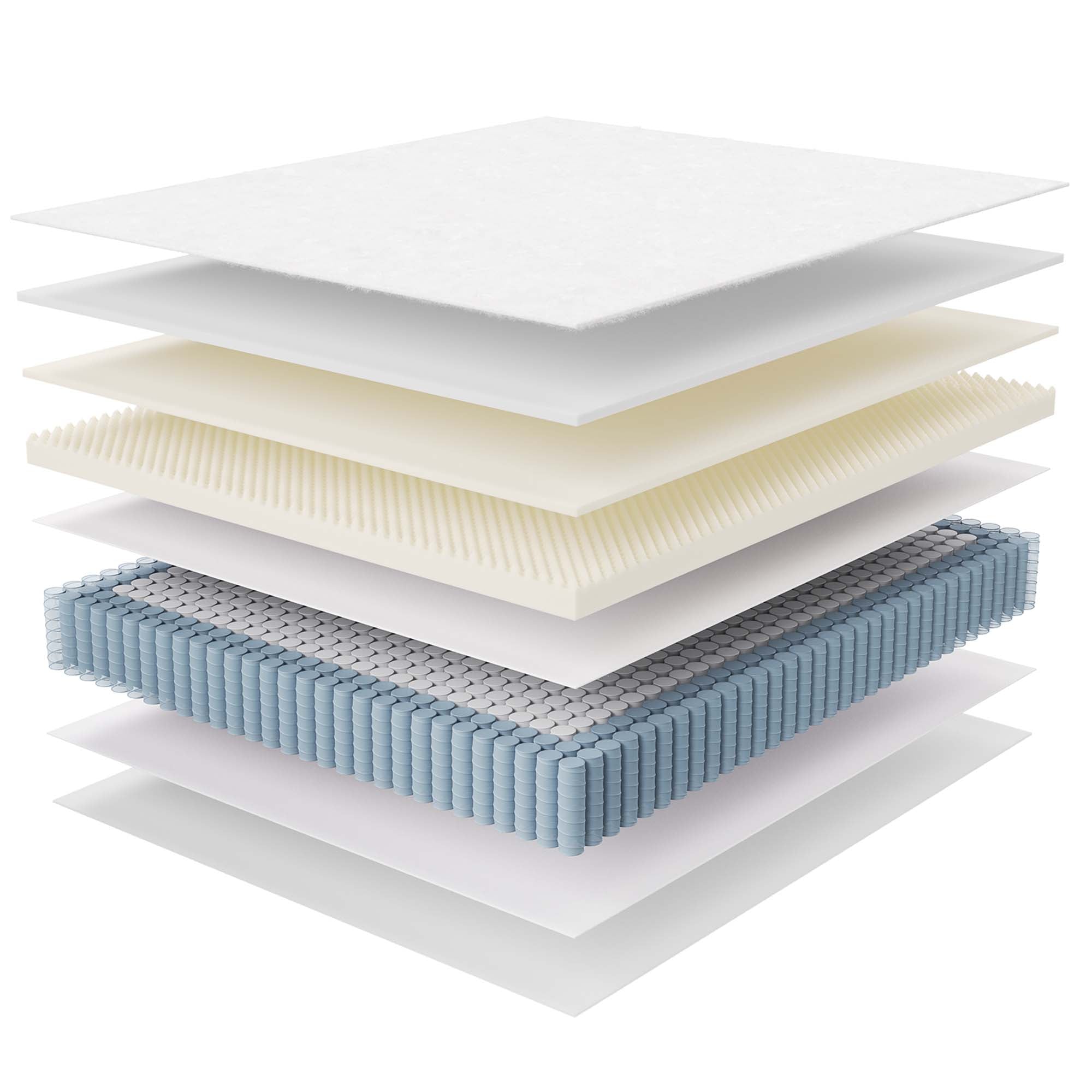 Jenna 14" Innerspring and Foam California King Mattress, White