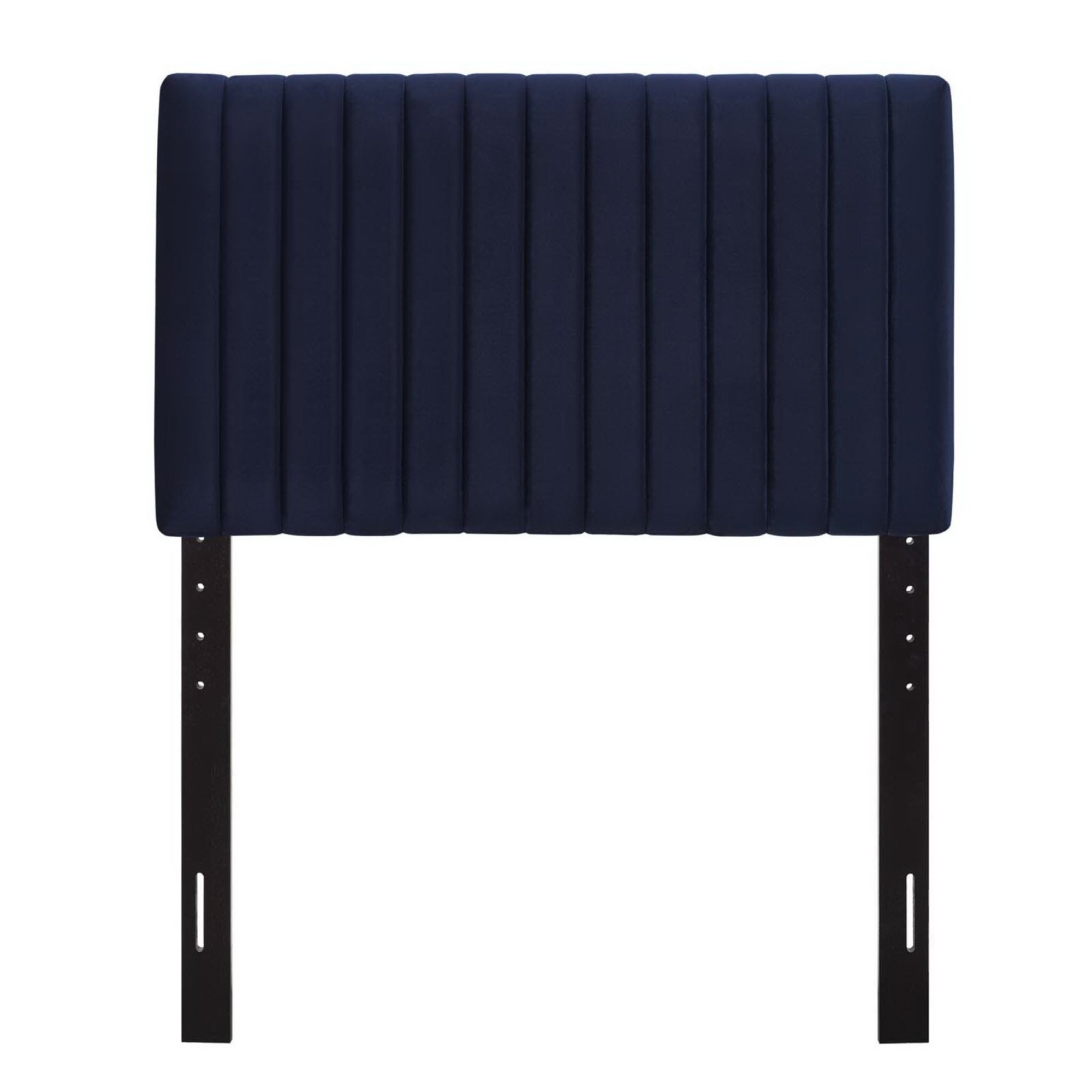 Keira Performance Velvet Twin Headboard, Midnight Blue