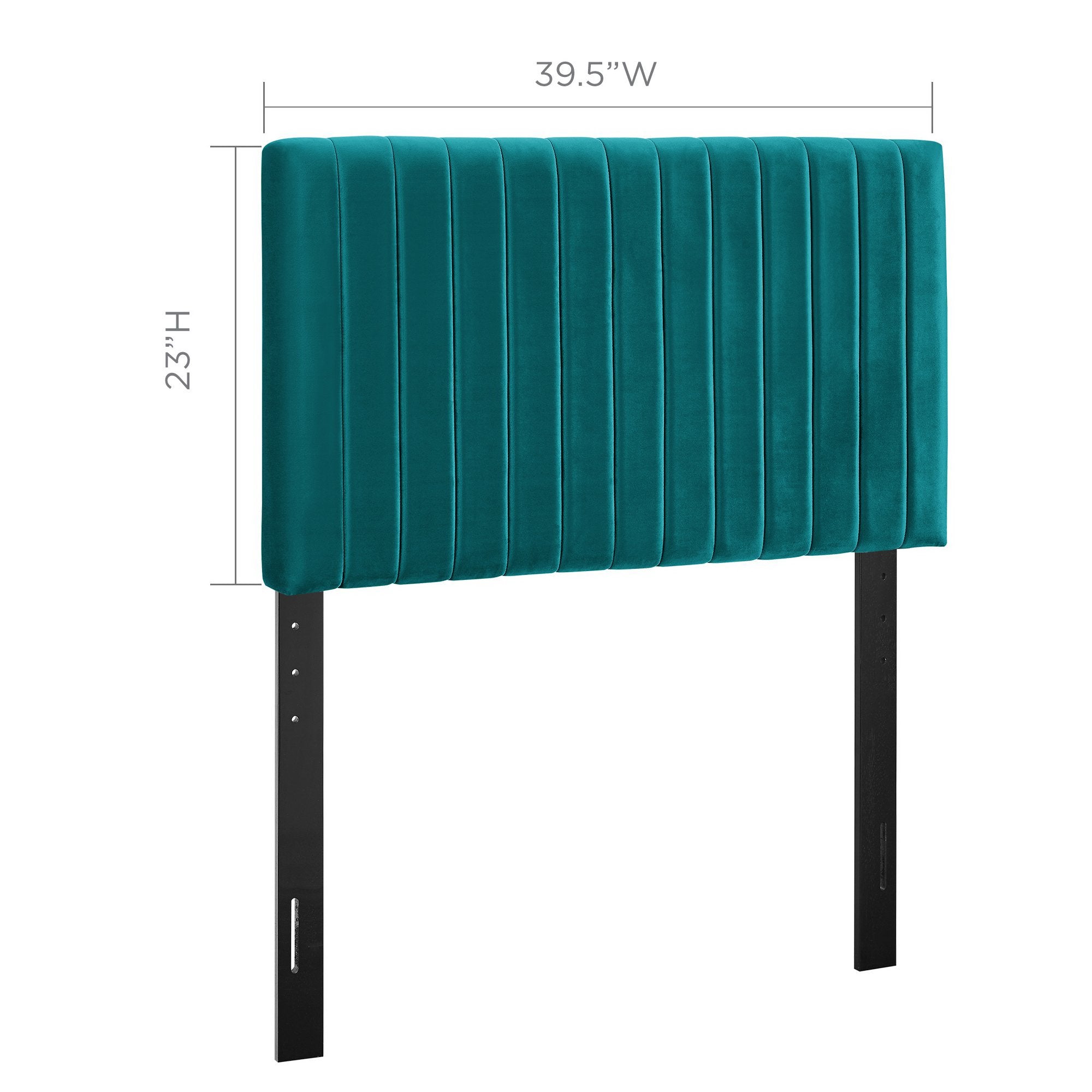 Keira Performance Velvet Twin Headboard, Teal