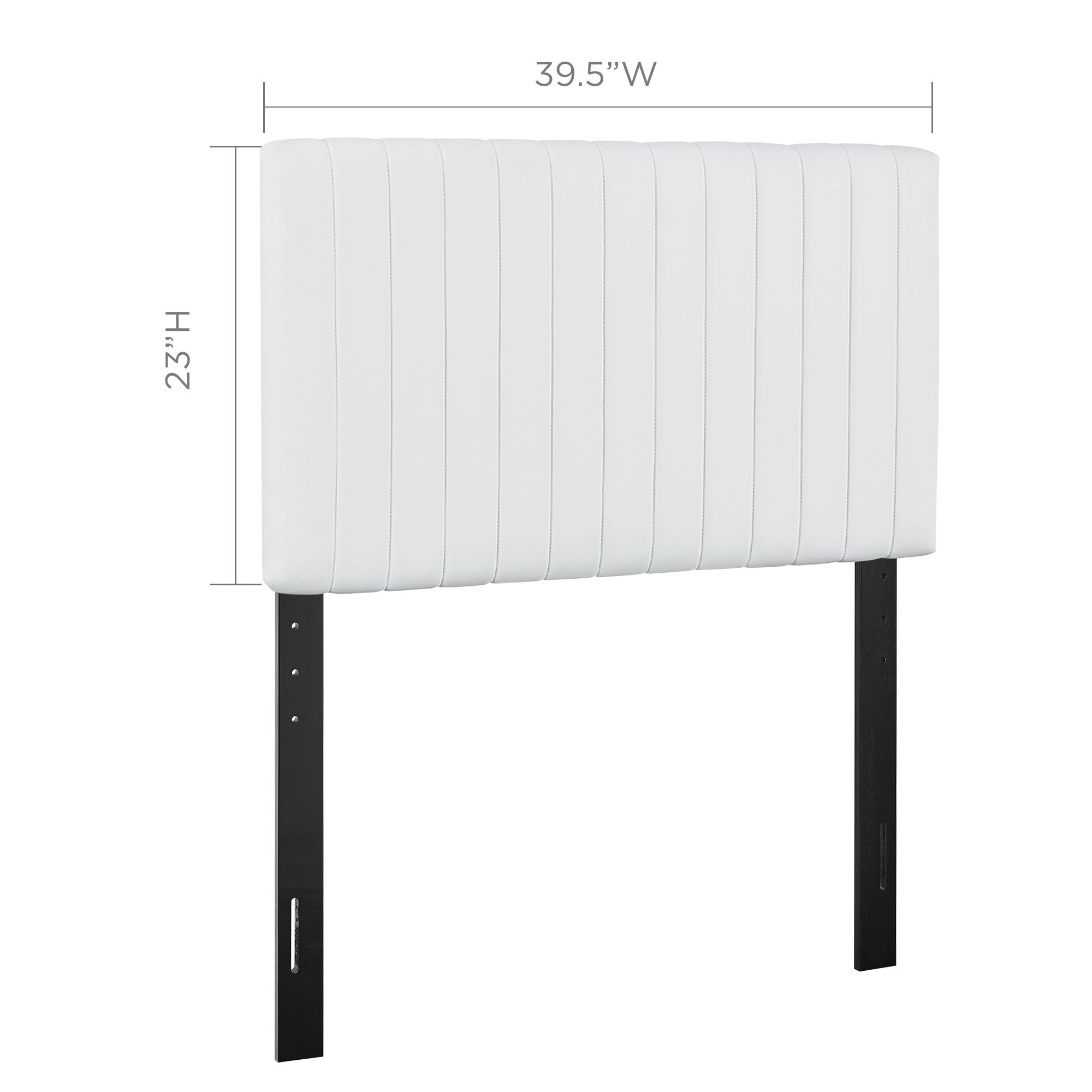 Keira Faux Leather Twin Headboard, White