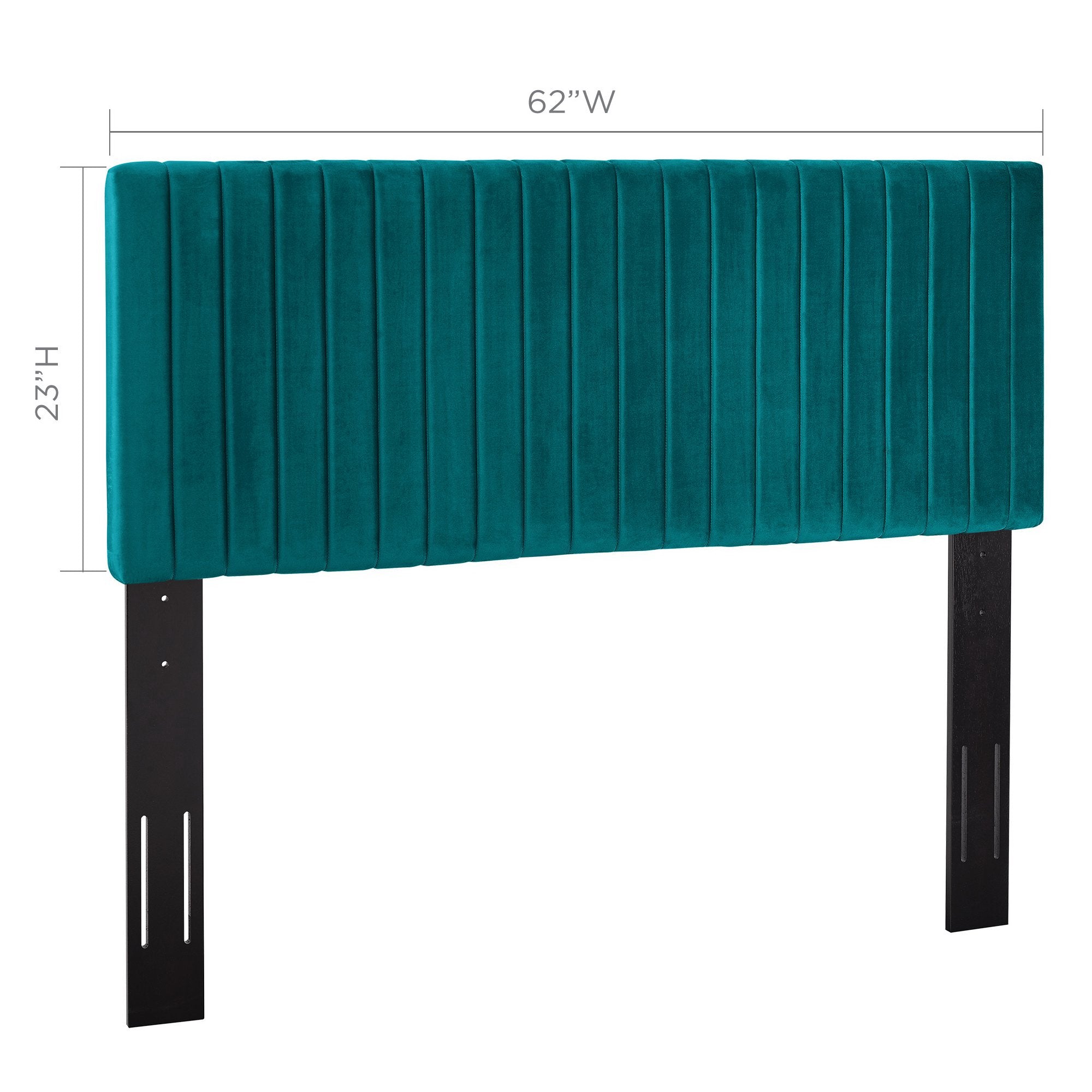 Keira Performance Velvet Full / Queen Headboard, Teal