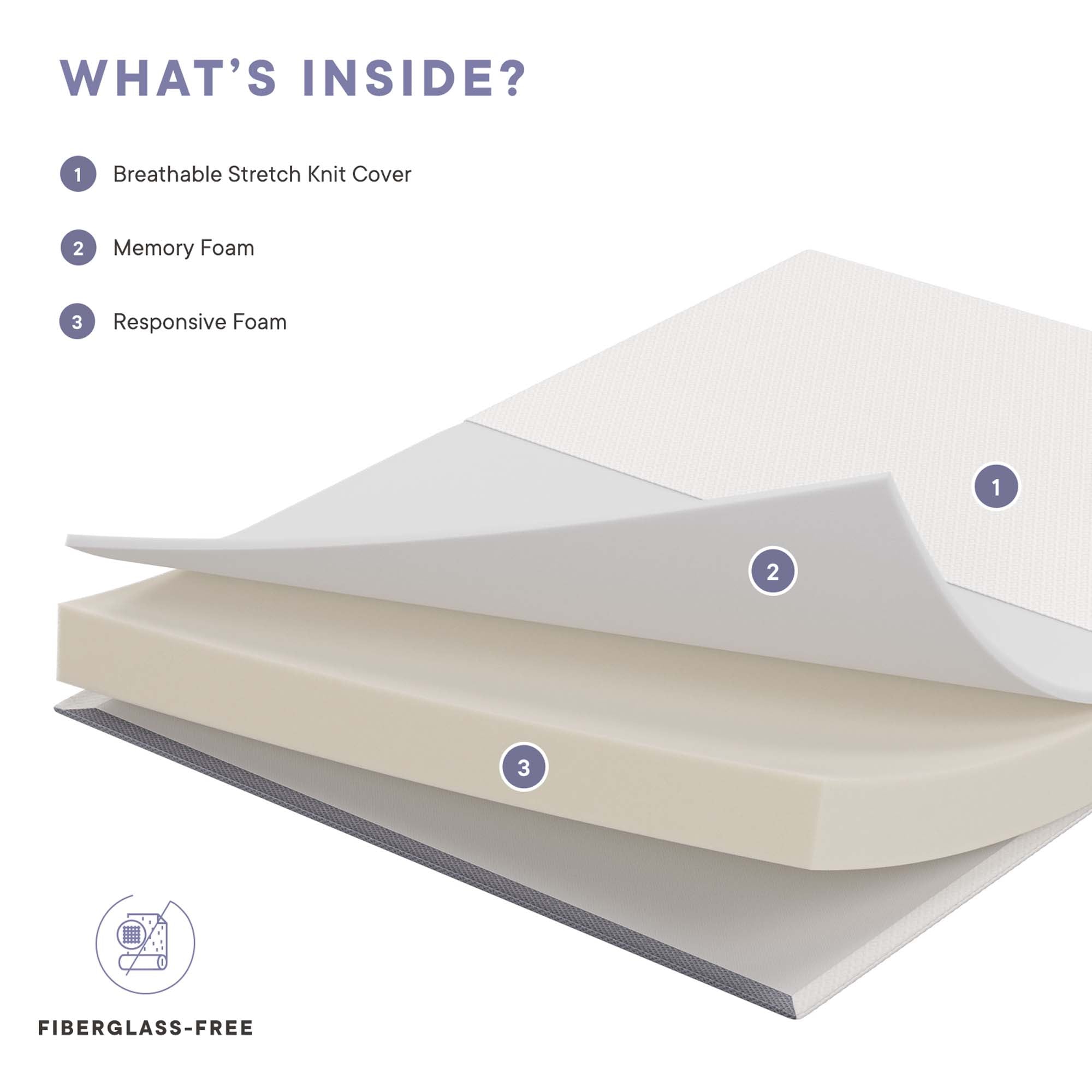 Mila 6" Foam Twin Mattress Set of 2, White