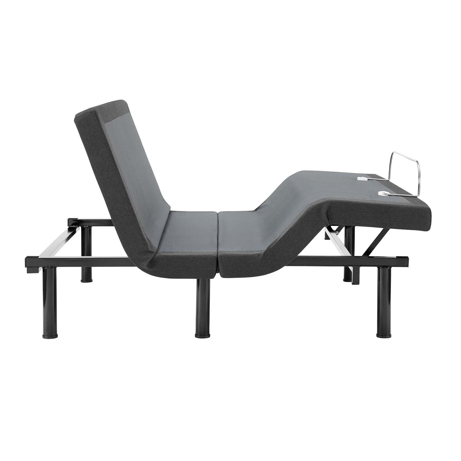 Emerson Queen Grey Remote Control Adjustable Bed Base – Zero Gravity Steel Frame