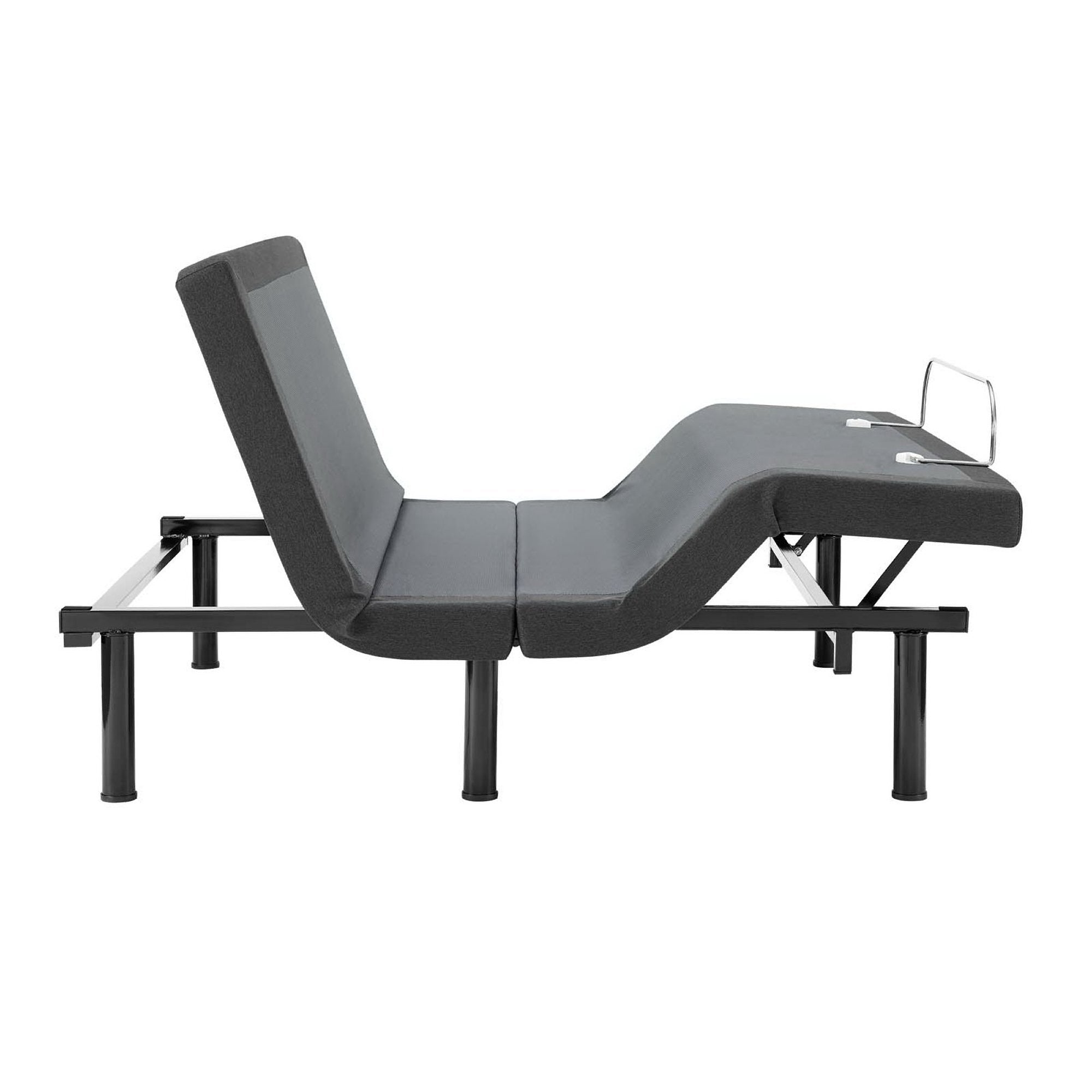 Emerson Queen Grey Remote Control Adjustable Bed Base Zero Gravity Steel Frame