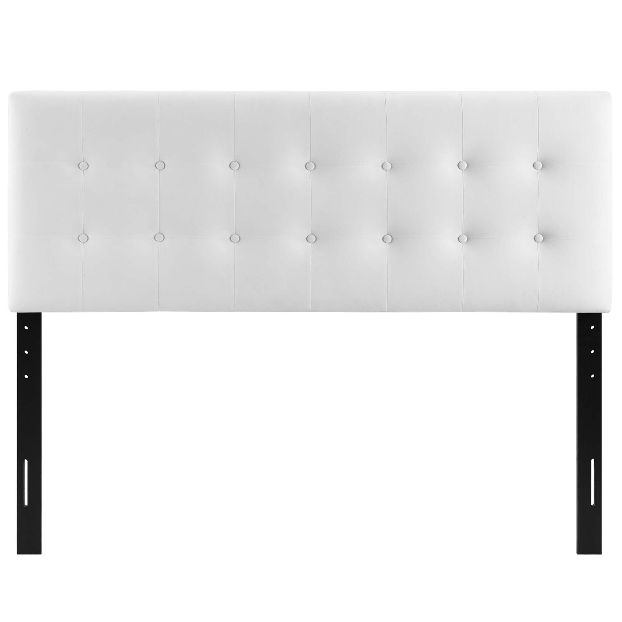 Emily Biscuit Tufted Performance Velvet King Headboard, White