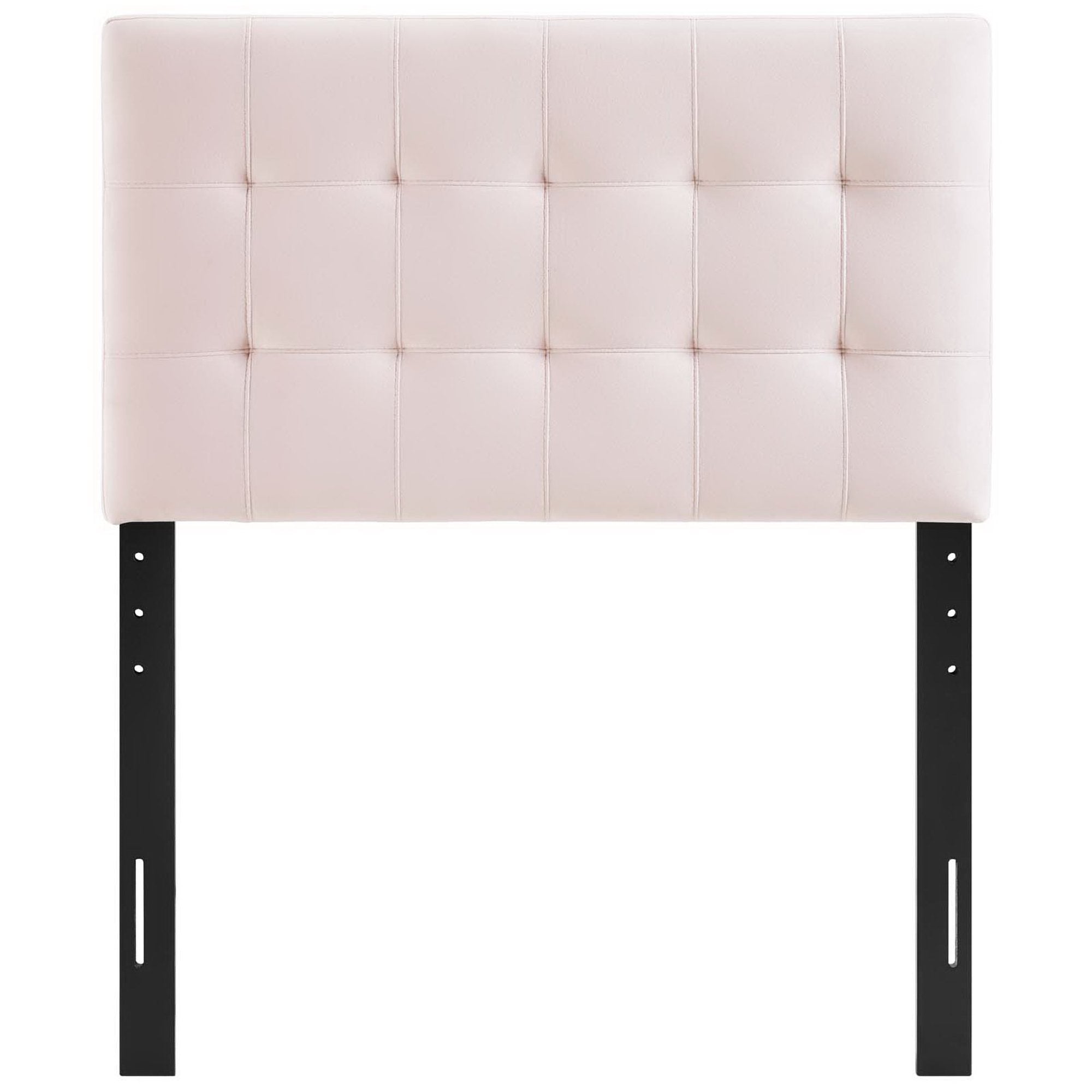 Lily Biscuit Tufted Performance Velvet Twin Headboard, Pink