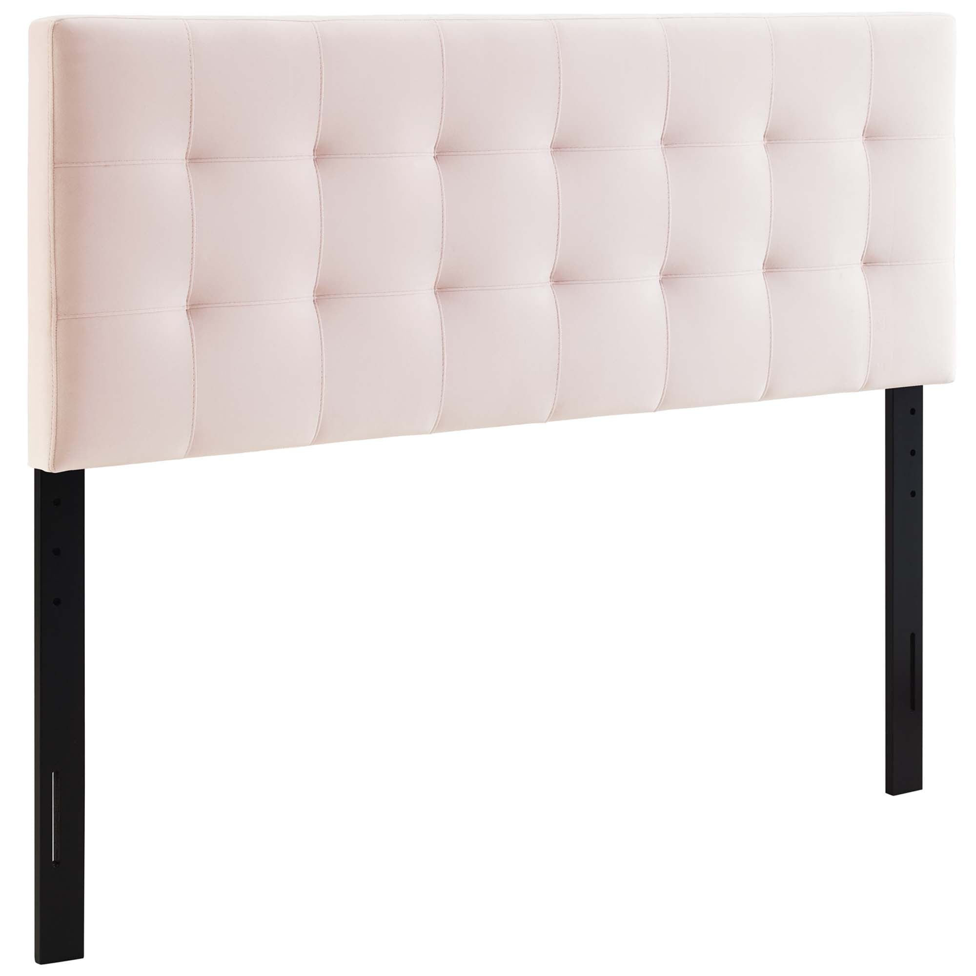 Lily Biscuit Tufted Performance Velvet Queen Headboard, Pink