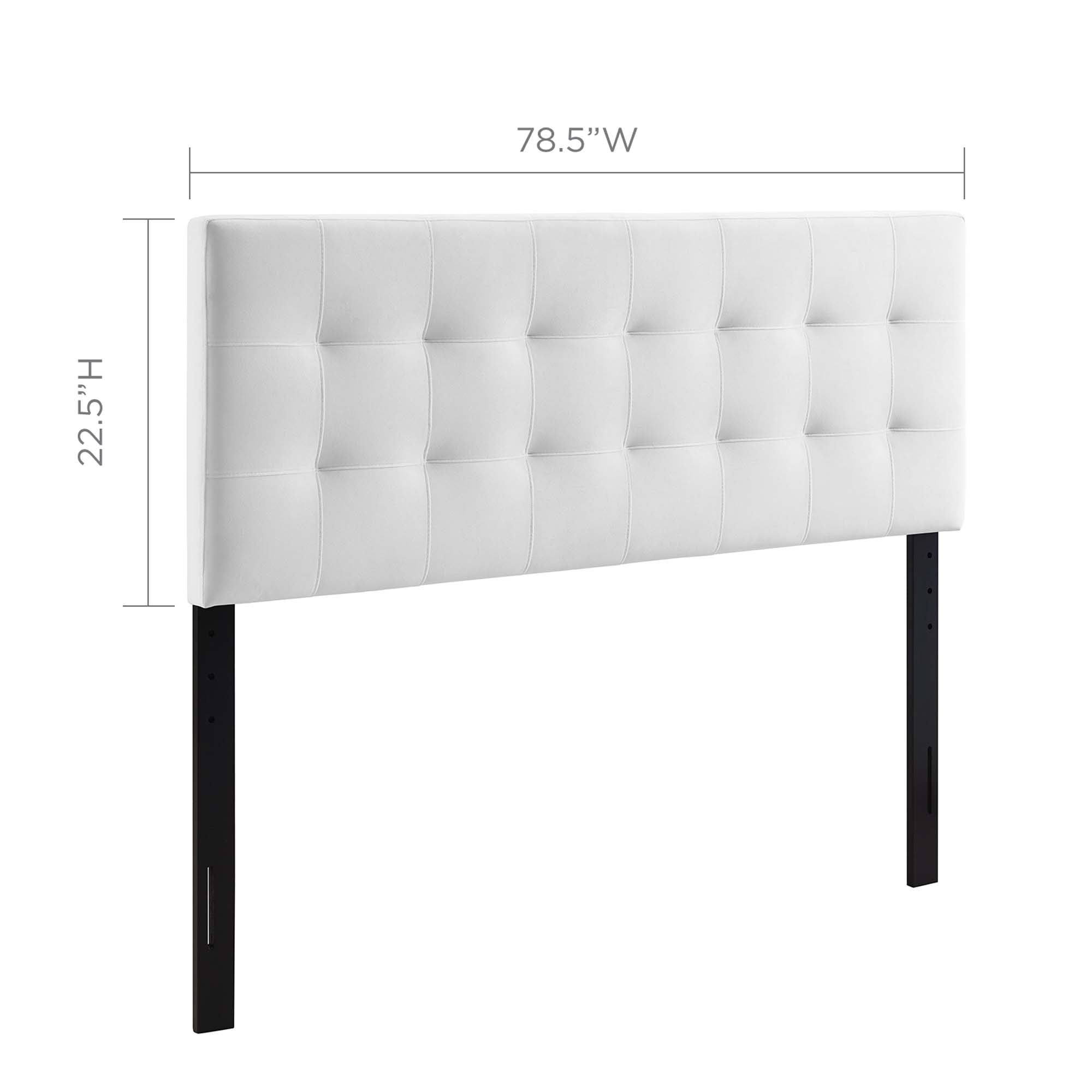 Lily Biscuit Tufted Performance Velvet King Headboard, White