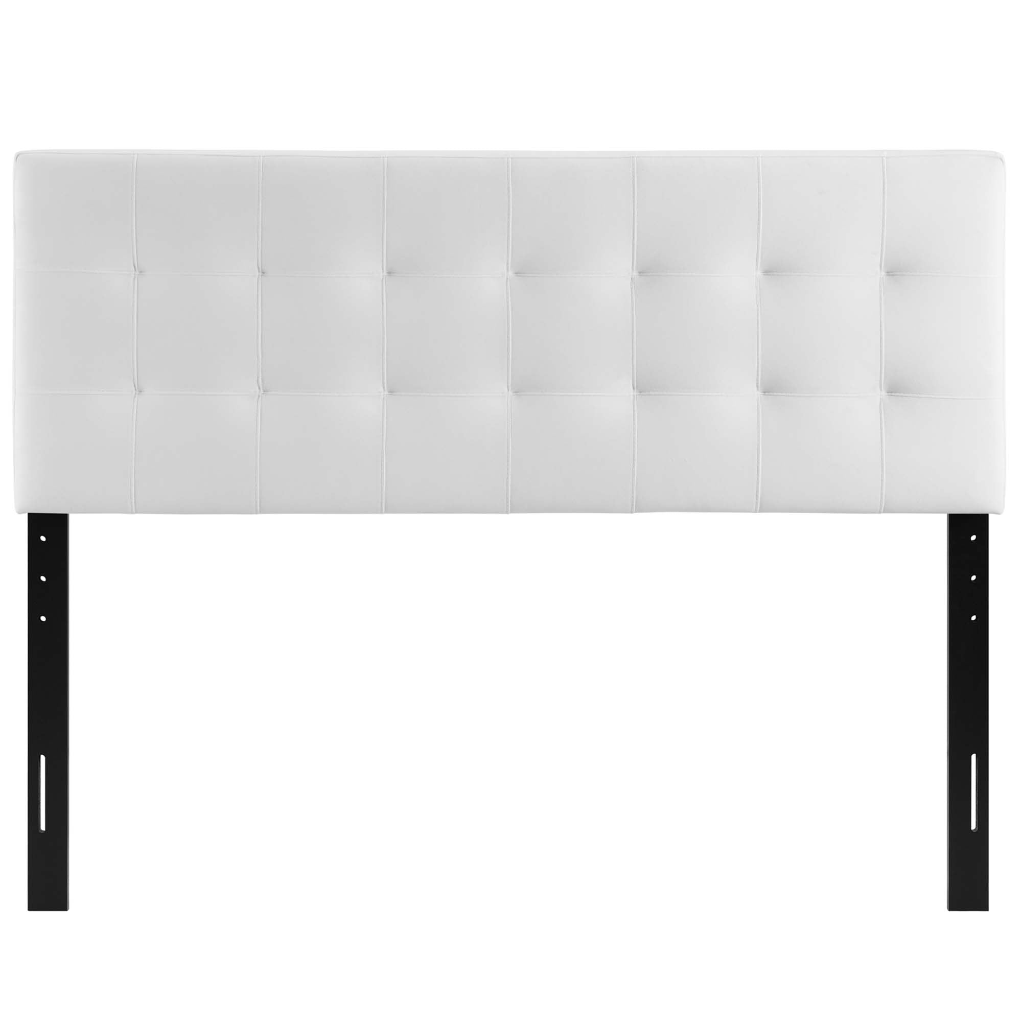 Lily Biscuit Tufted Performance Velvet King Headboard, White