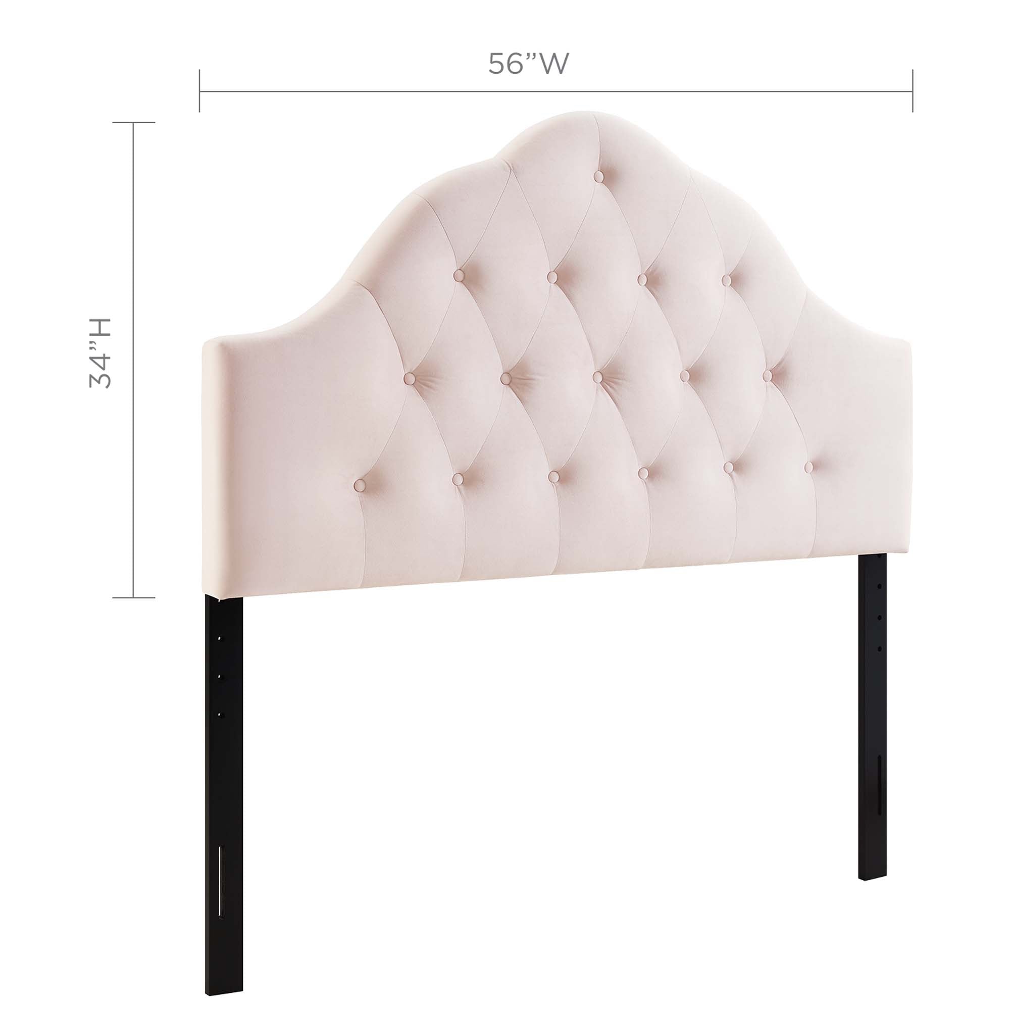 Sovereign Diamond Tufted Performance Velvet Full Headboard, Pink