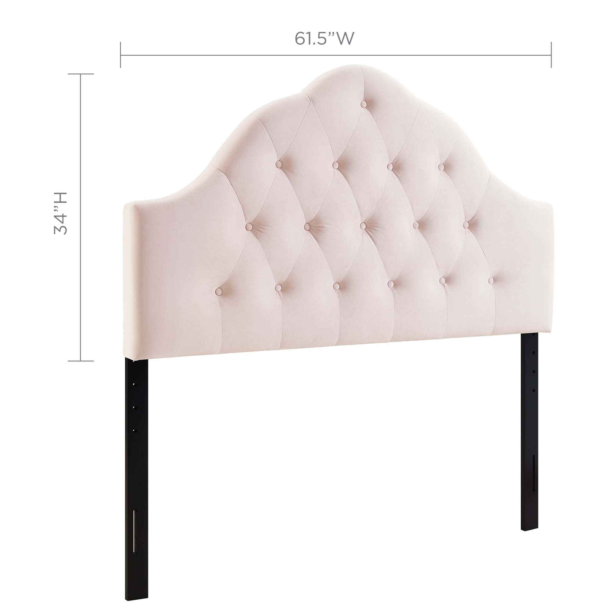 Sovereign Diamond Tufted Performance Velvet Queen Headboard, Pink