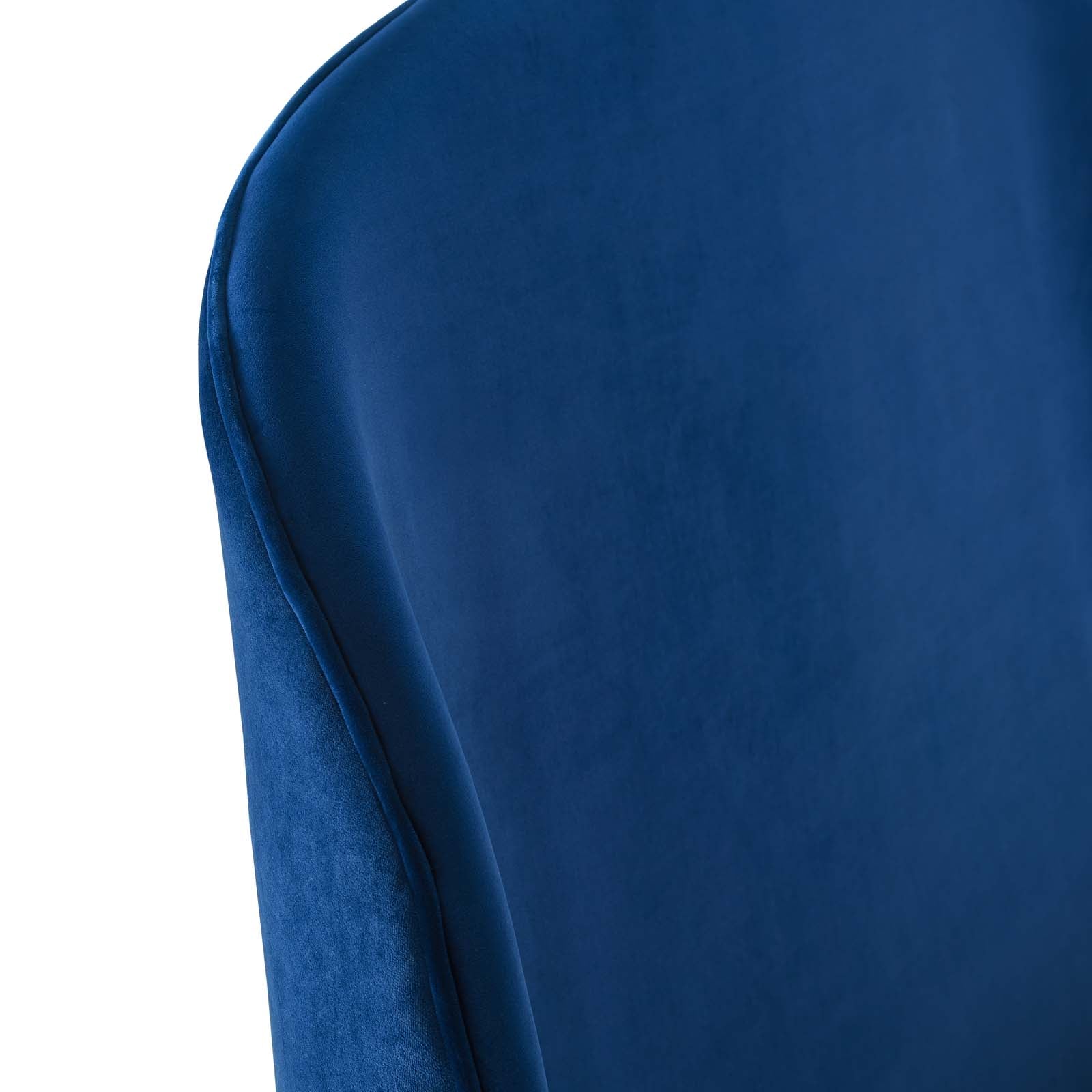 Carlen Queen Performance Velvet Upholstered Platform Bed – Navy Blue Stain-Resistant