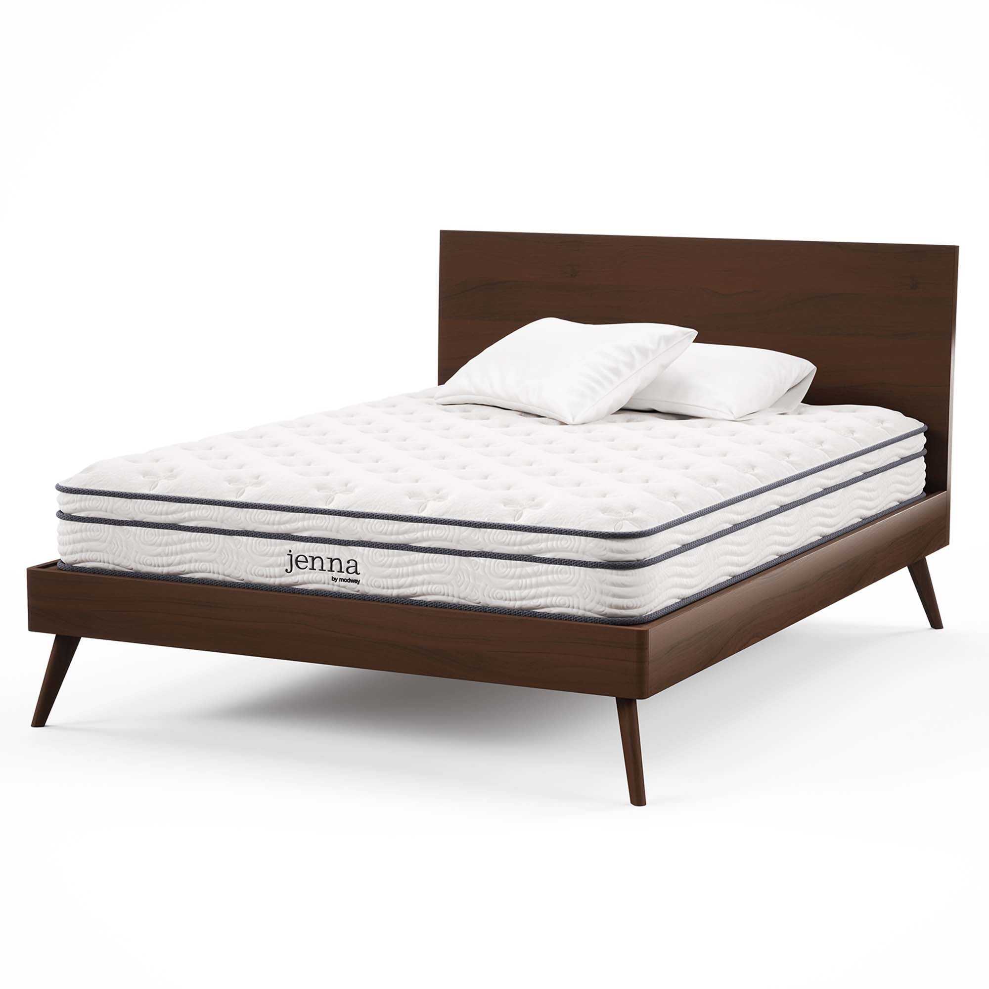 Jenna 8" Innerspring and Foam Queen Mattress, White