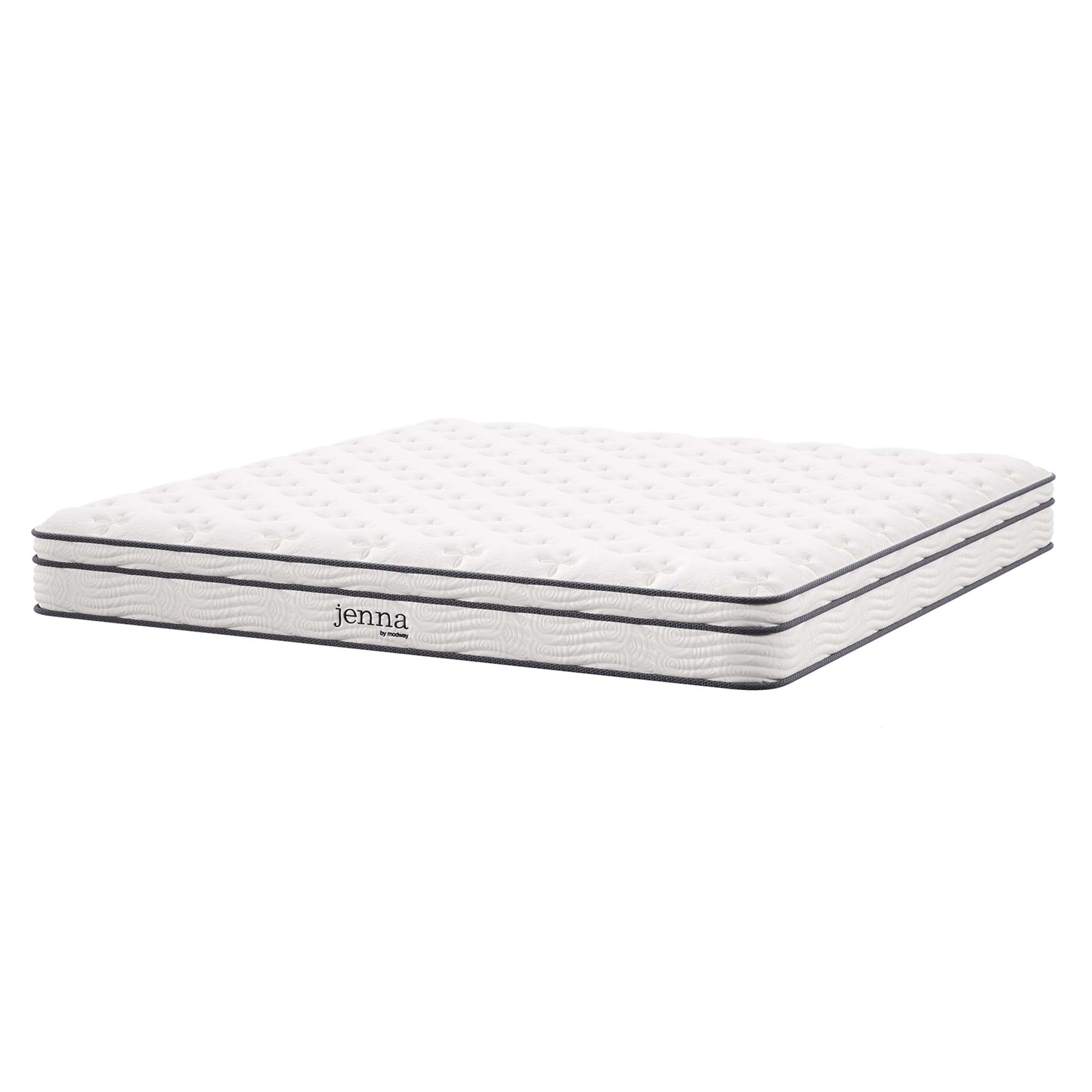 Jenna 8" Innerspring and Foam King Mattress, White