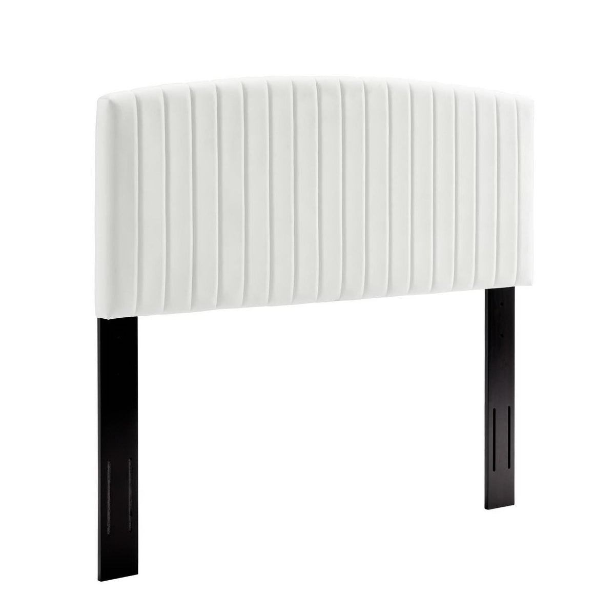Alessi Performance Velvet Queen Platform Bed, White