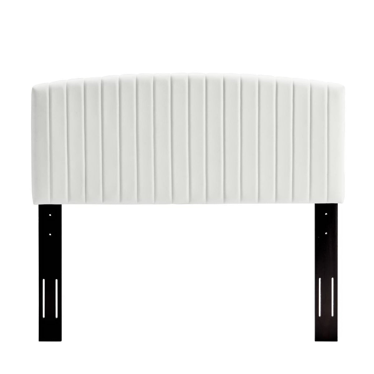 Alessi Performance Velvet Queen Platform Bed, White
