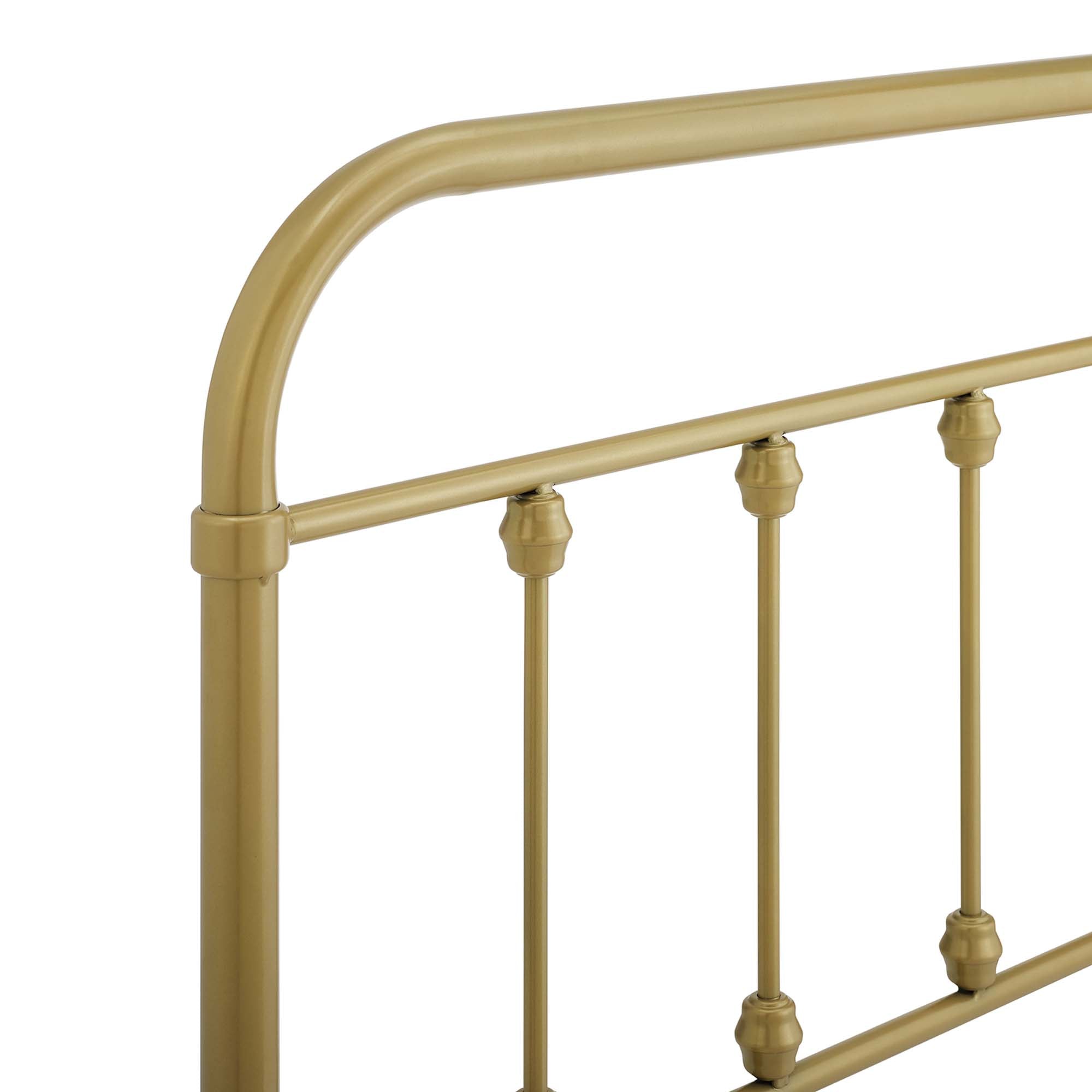Sage Metal King Headboard, Gold