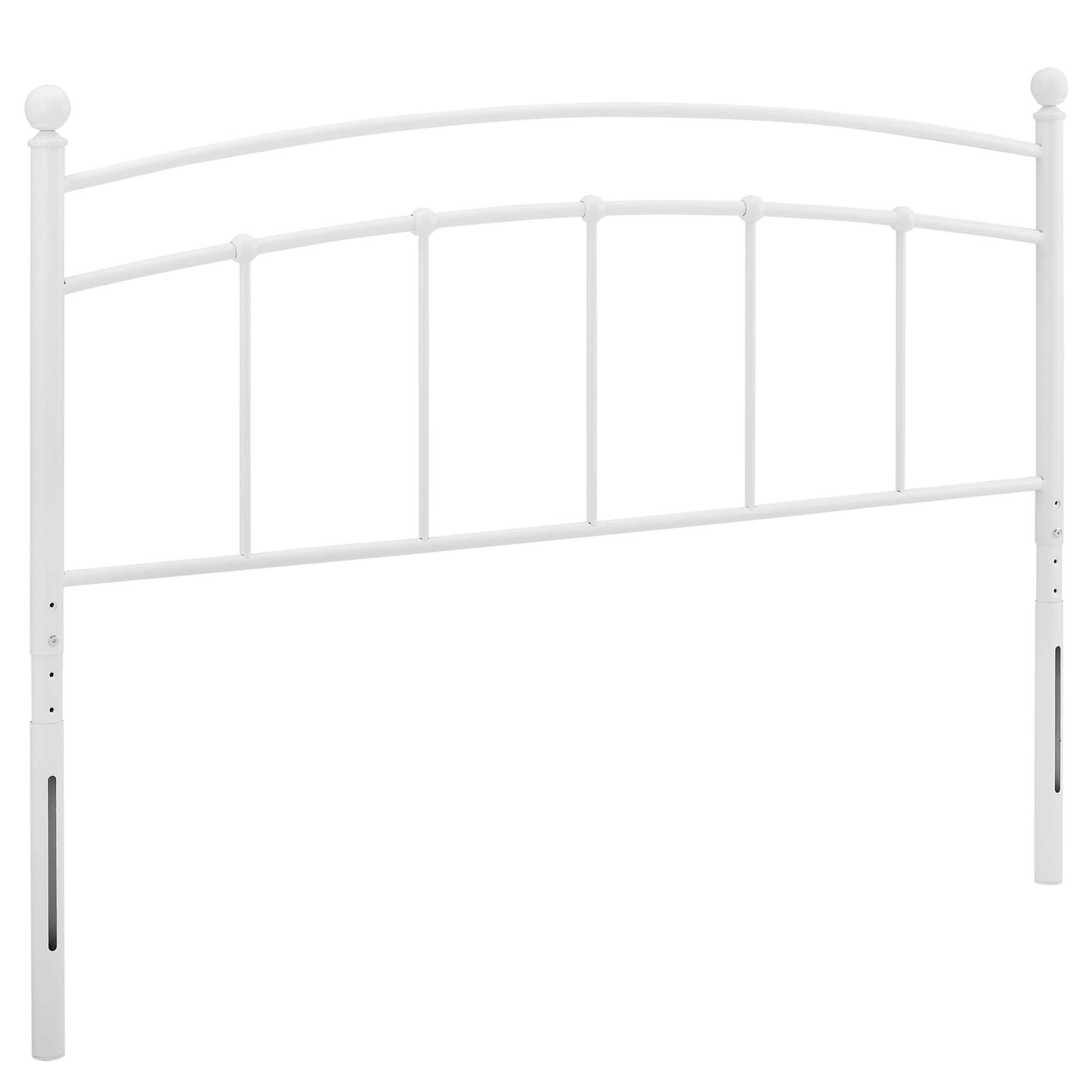 Abigail Metal King Headboard, White