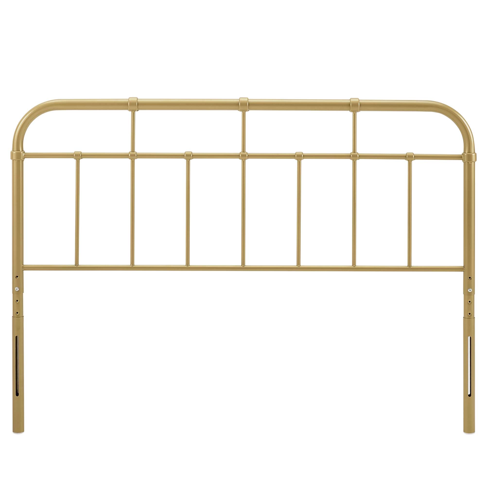 Alessia Metal King Headboard, Gold