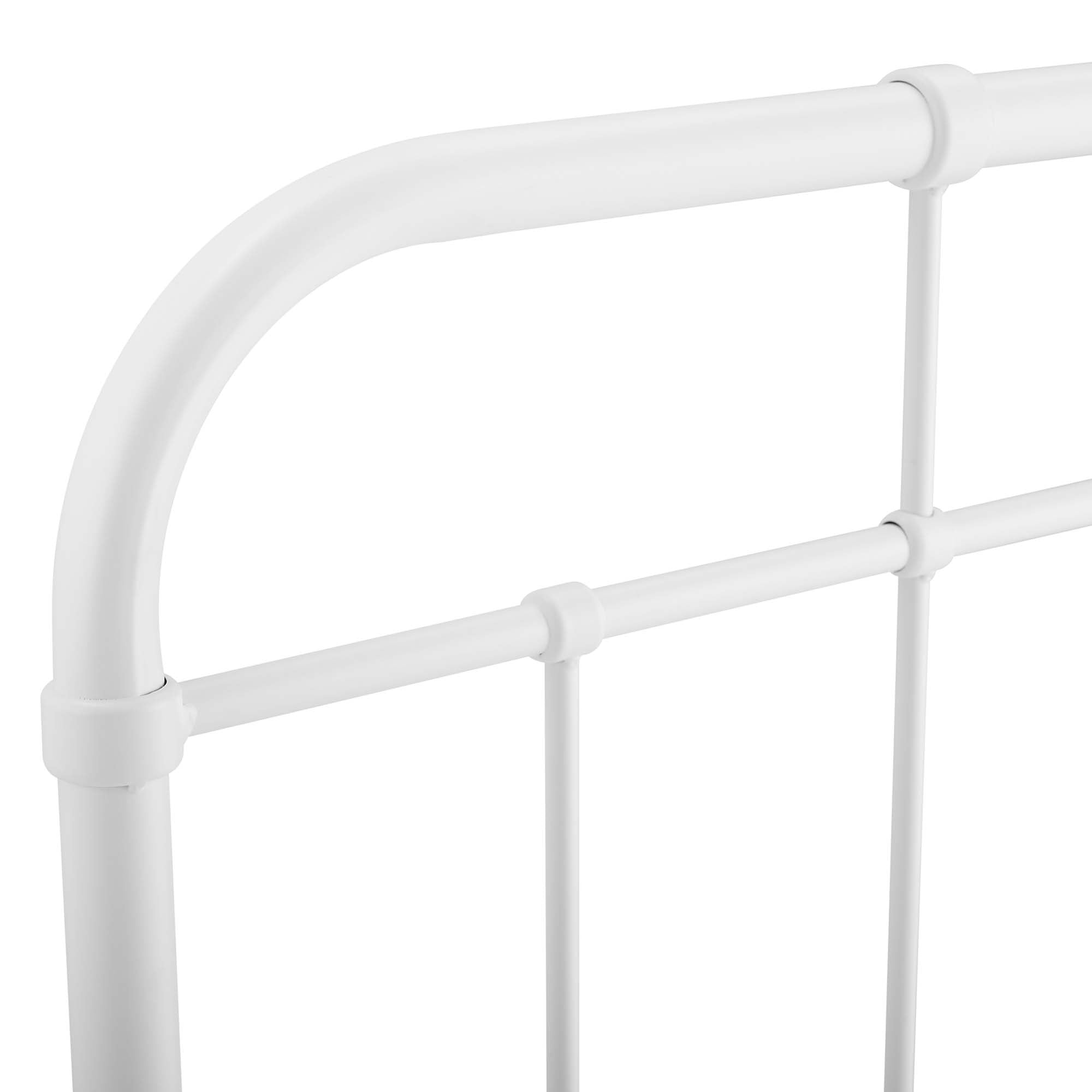 Alessia Metal King Headboard, White