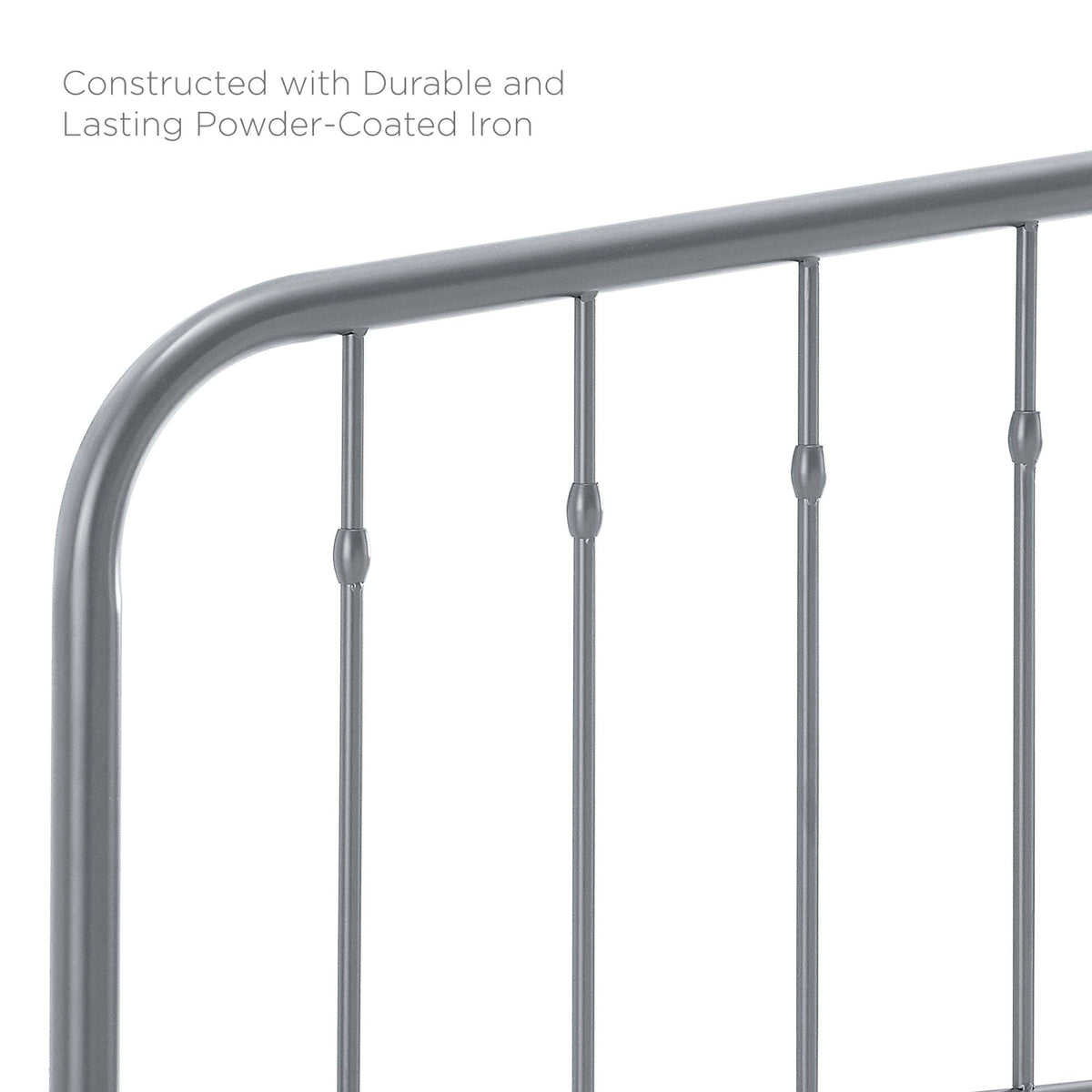 Lennon Metal Full Headboard, Gray