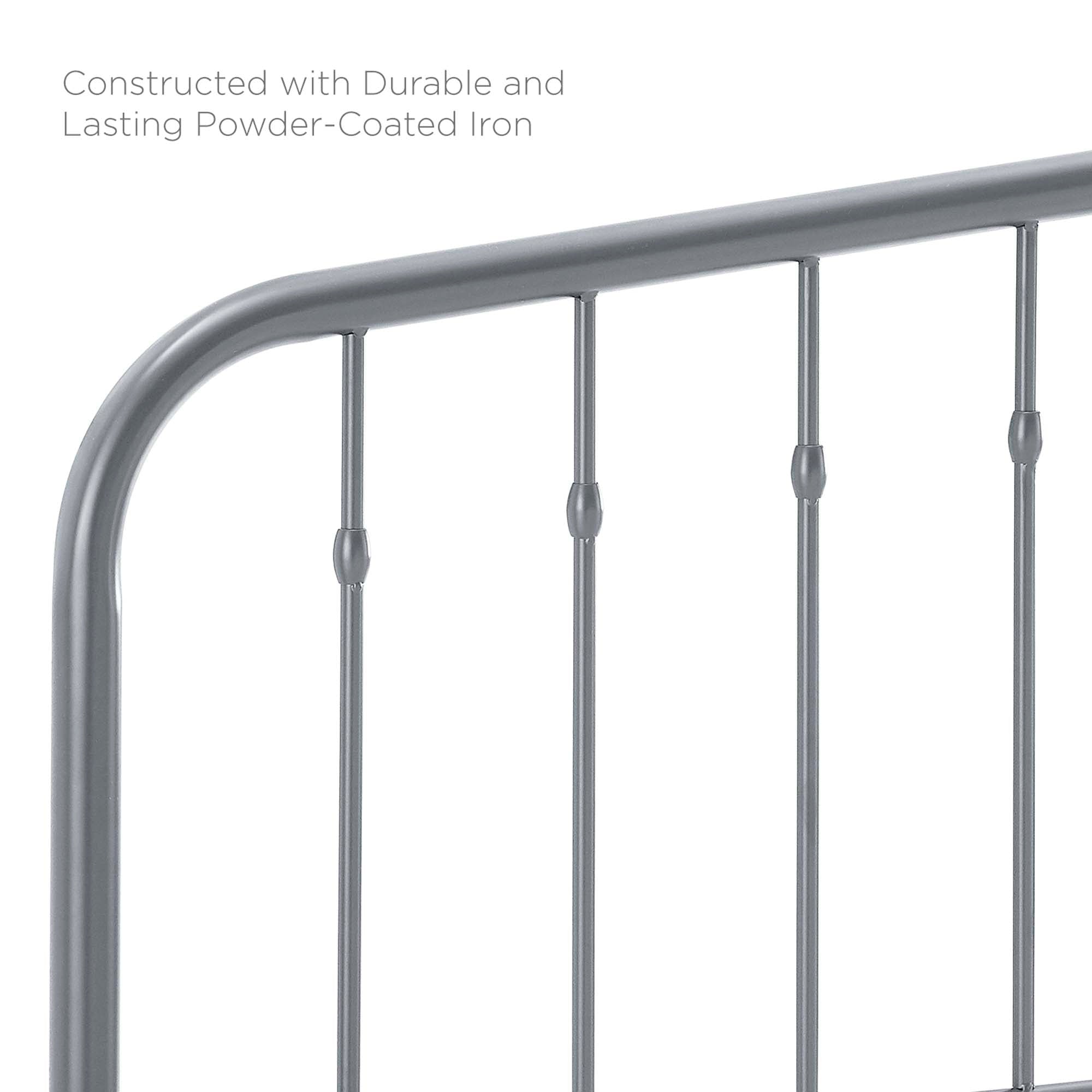 Lennon Metal Queen Headboard, Gray