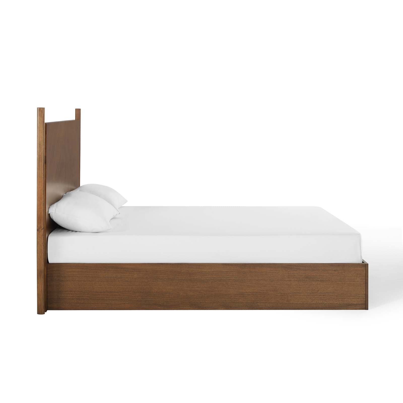 Chevron Queen Wood Platform Bed – With Slatted Support