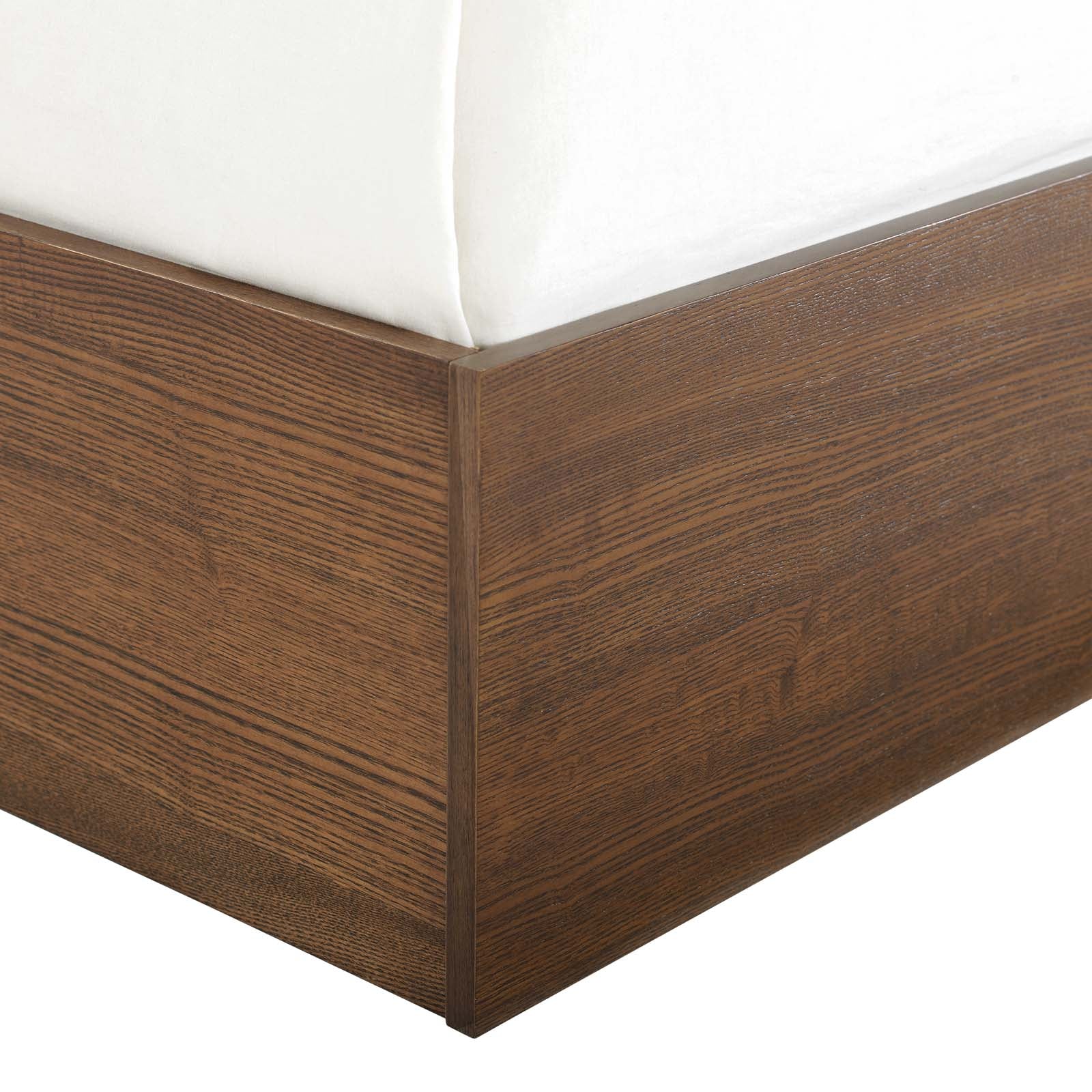 Chevron Queen Wood Platform Bed – With Slatted Support
