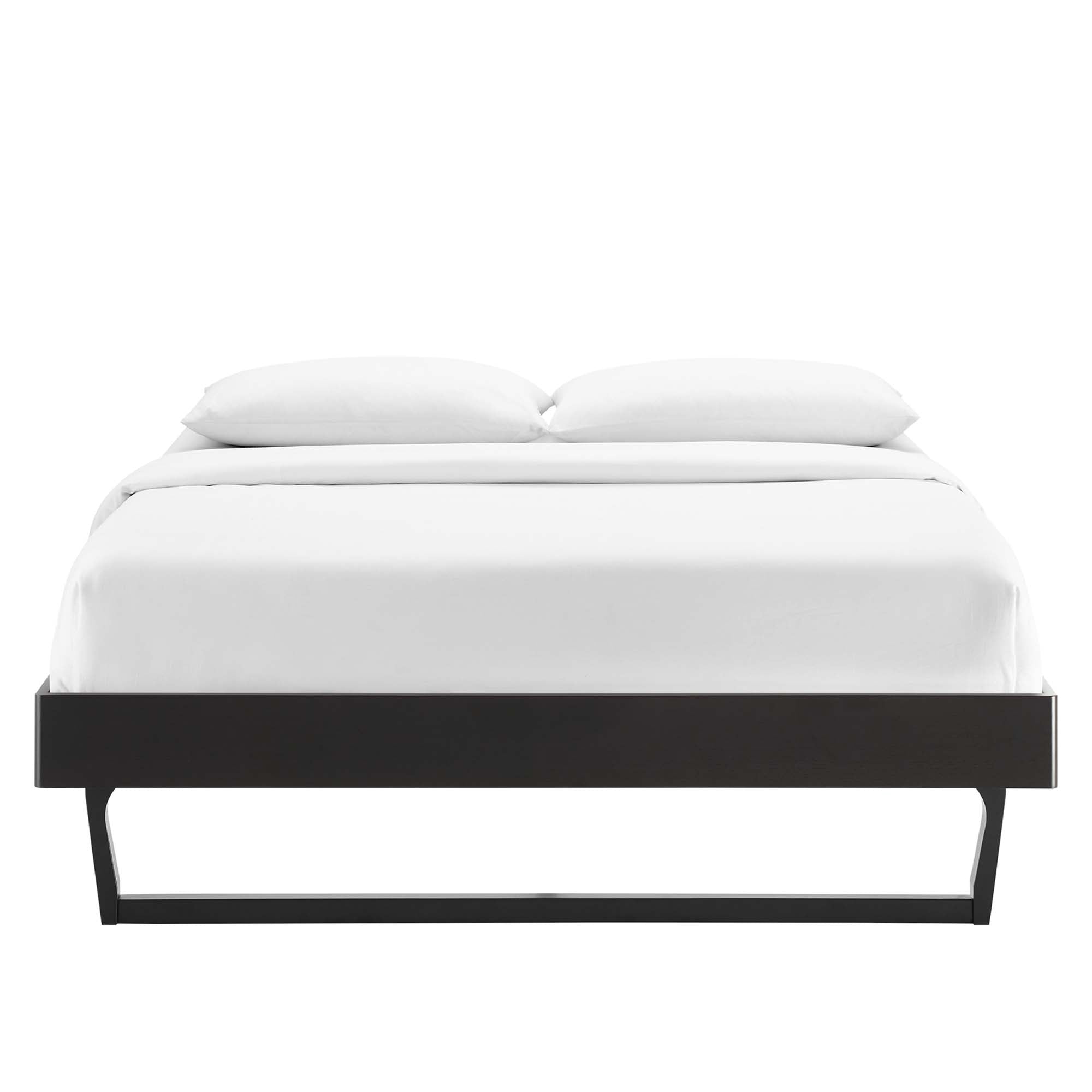 Billie Wood Full Platform Bed Frame, Black