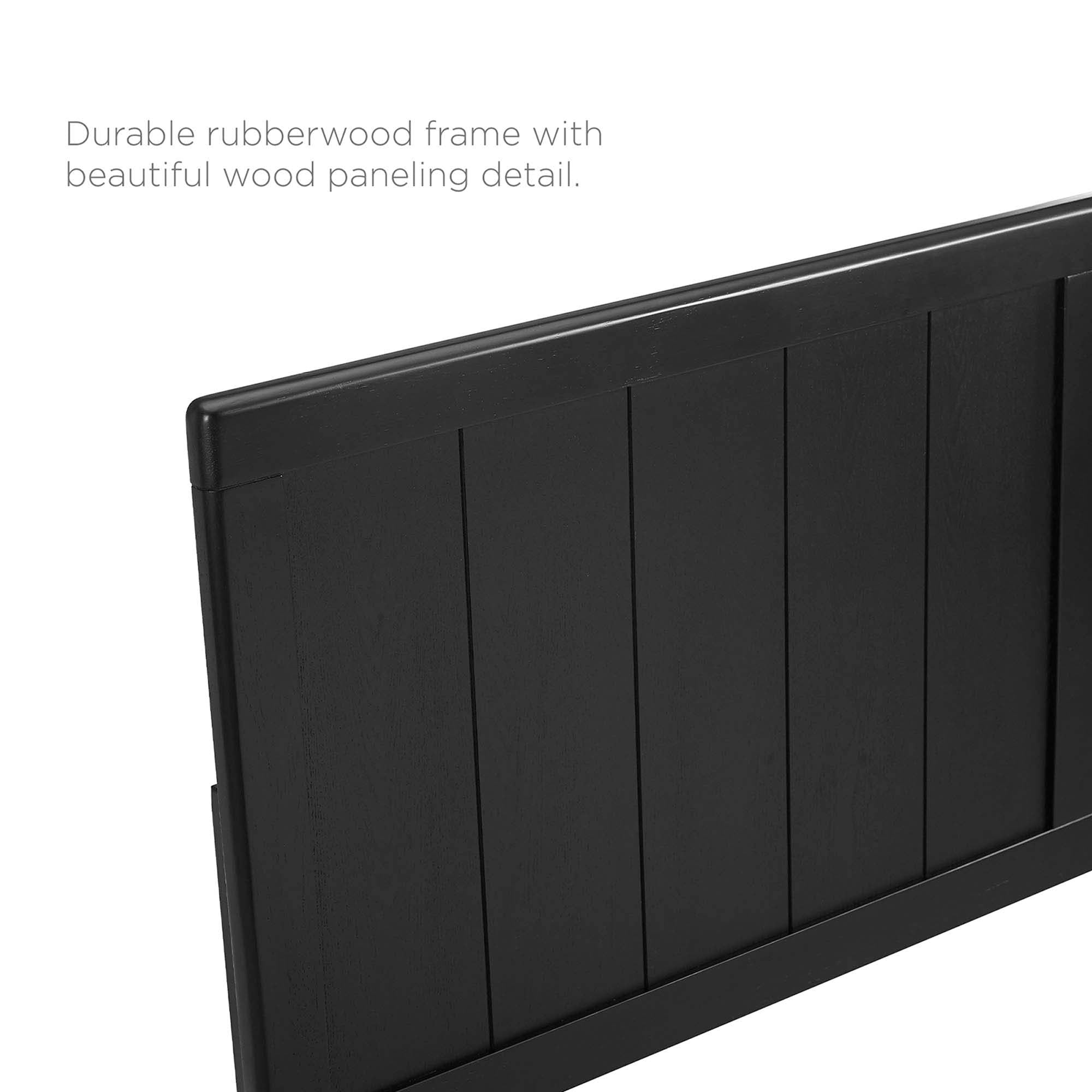 Robbie Wood Full Headboard, Black