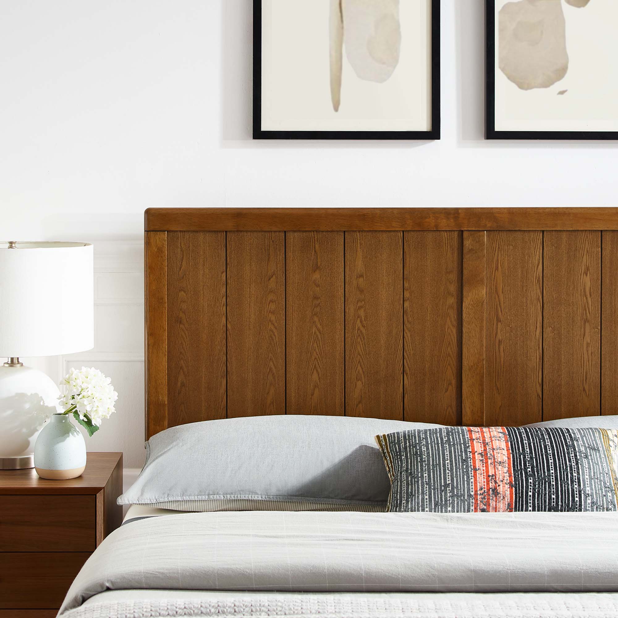 Robbie Wood Queen Headboard, Walnut