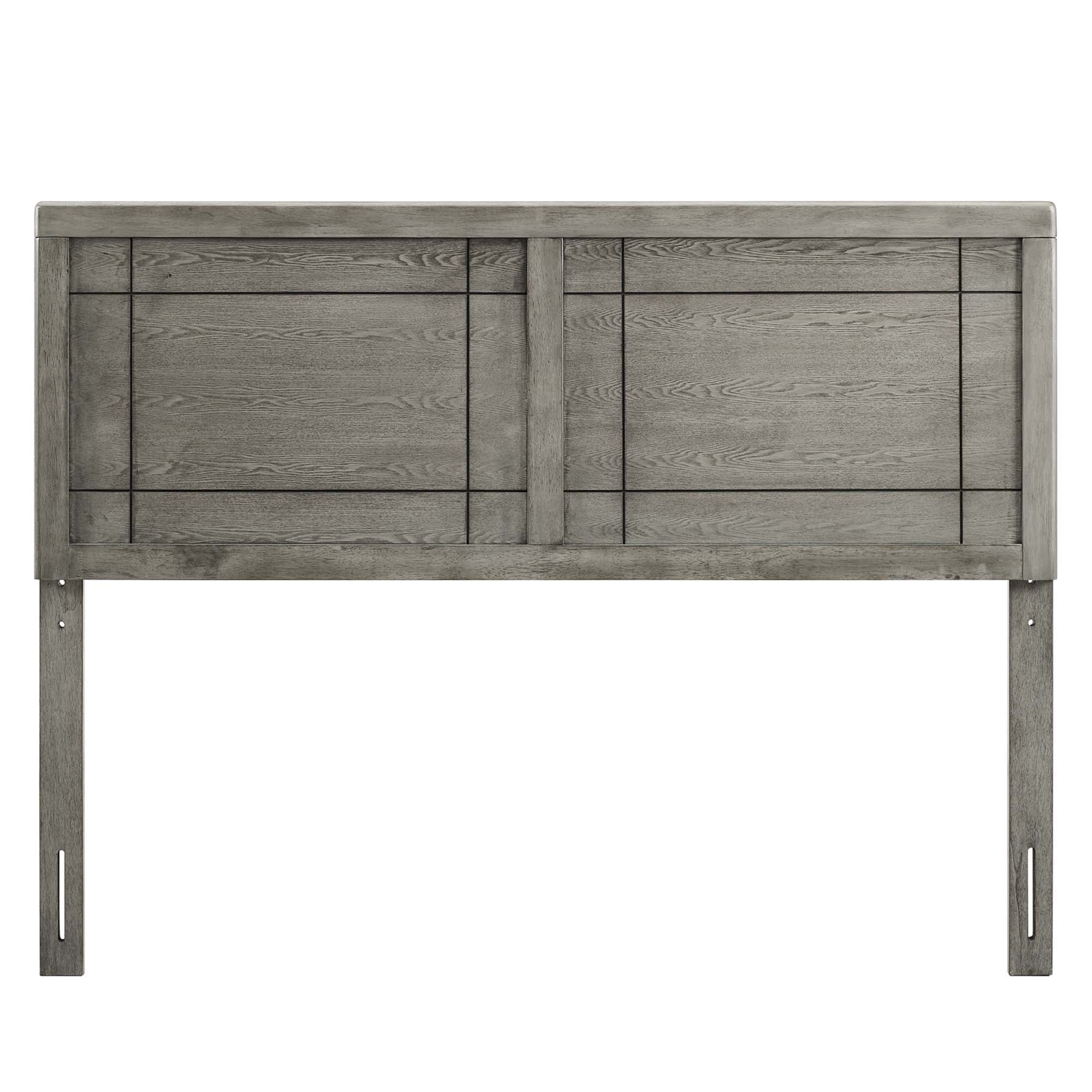 Archie Wood Twin Headboard, Gray