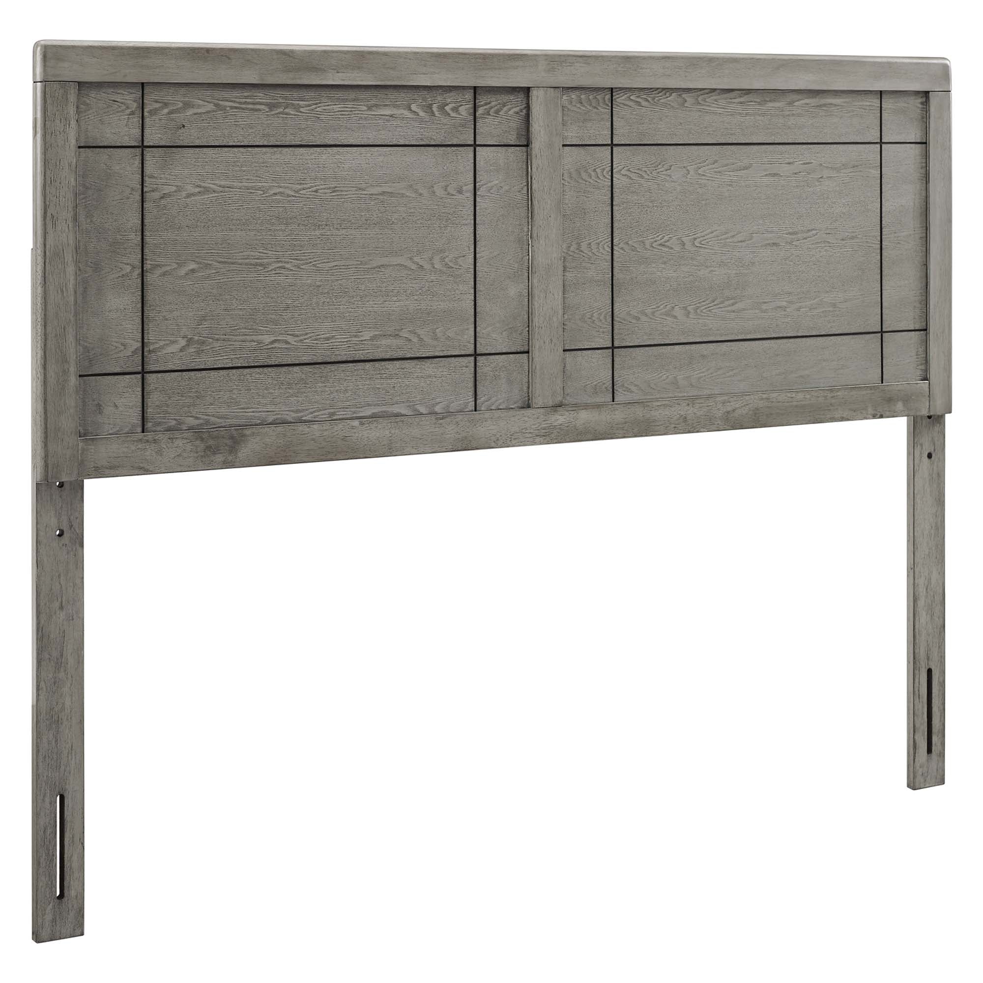 Archie Wood King Headboard, Gray