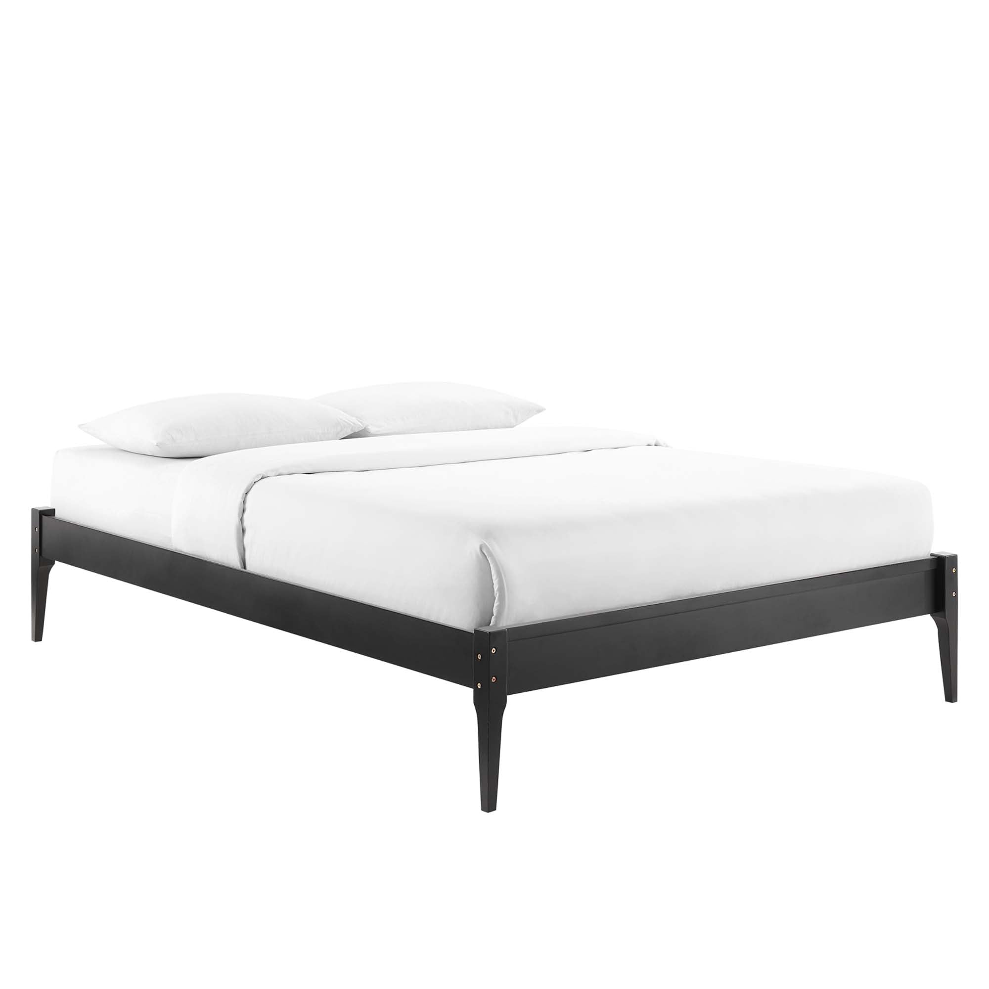 Biagio Queen Wood Platform Bed Frame – Tapered Leg Design