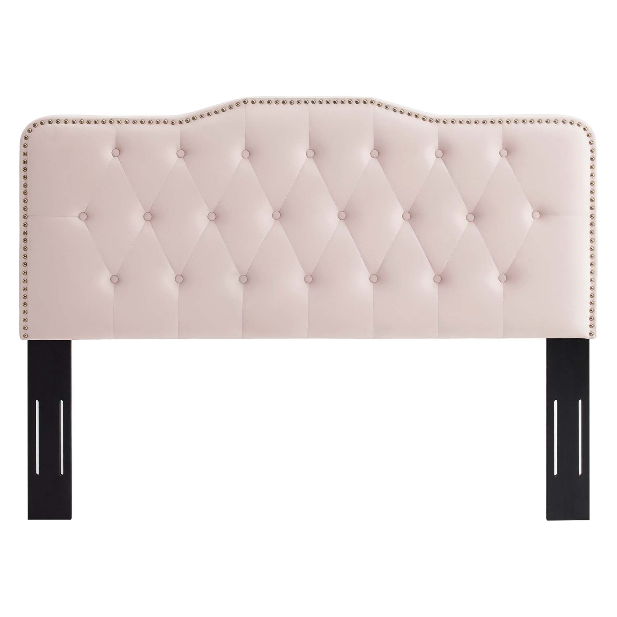 Sophia Tufted Performance Velvet Full/Queen Headboard, Pink