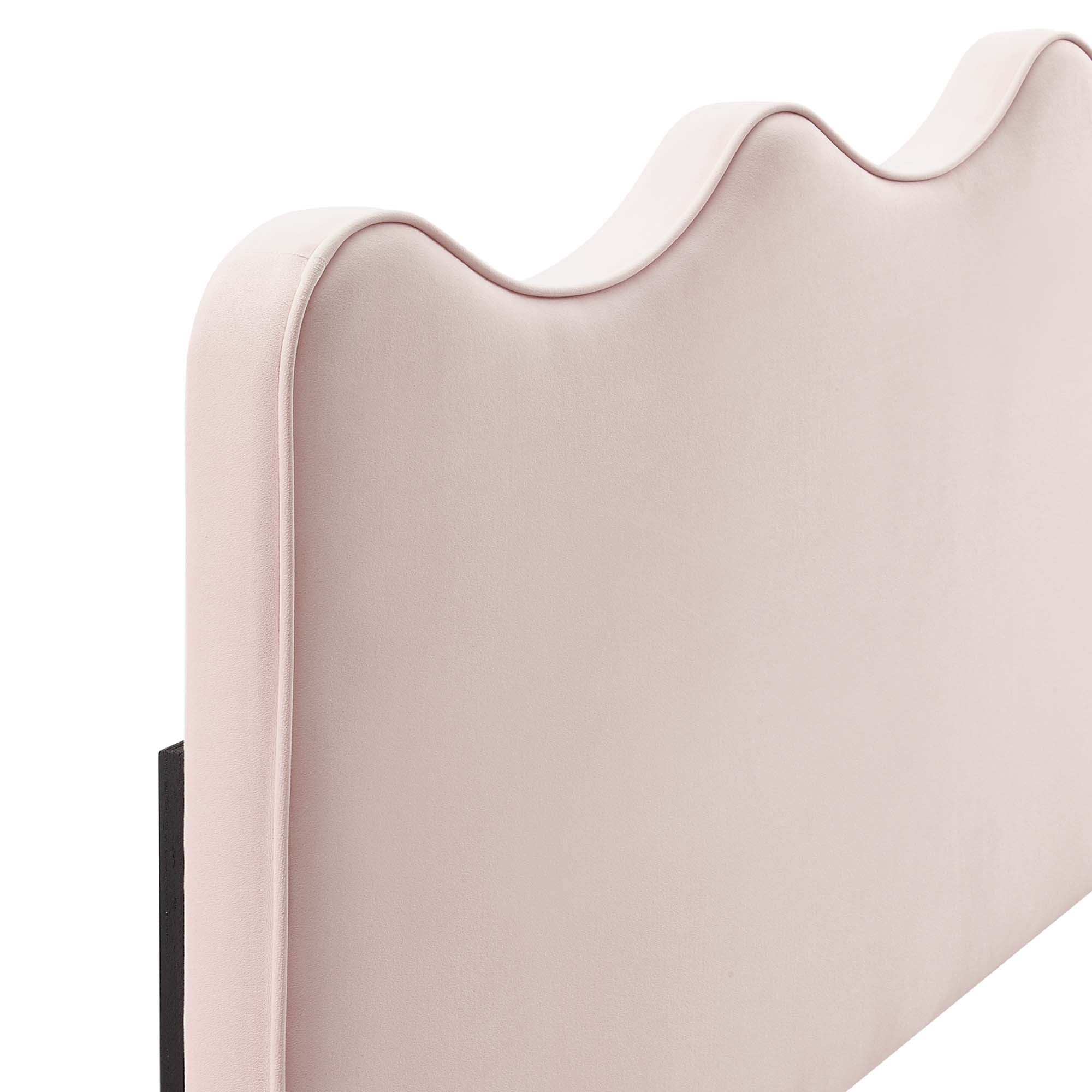 Athena Performance Velvet Twin Headboard, Pink