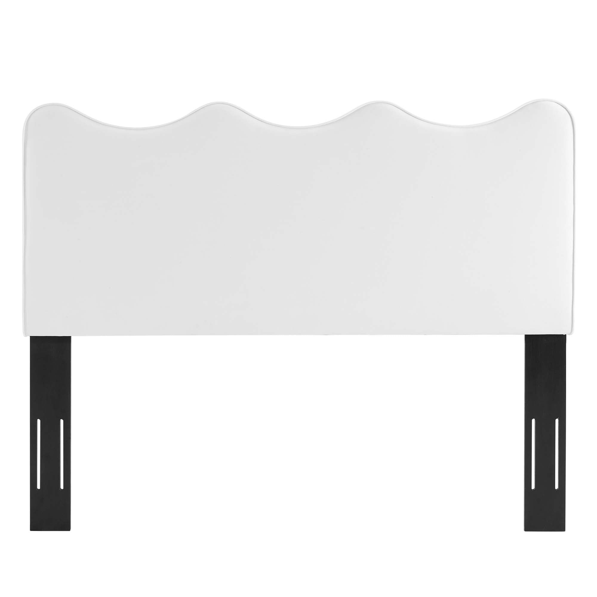 Athena Performance Velvet Full/Queen Headboard, White