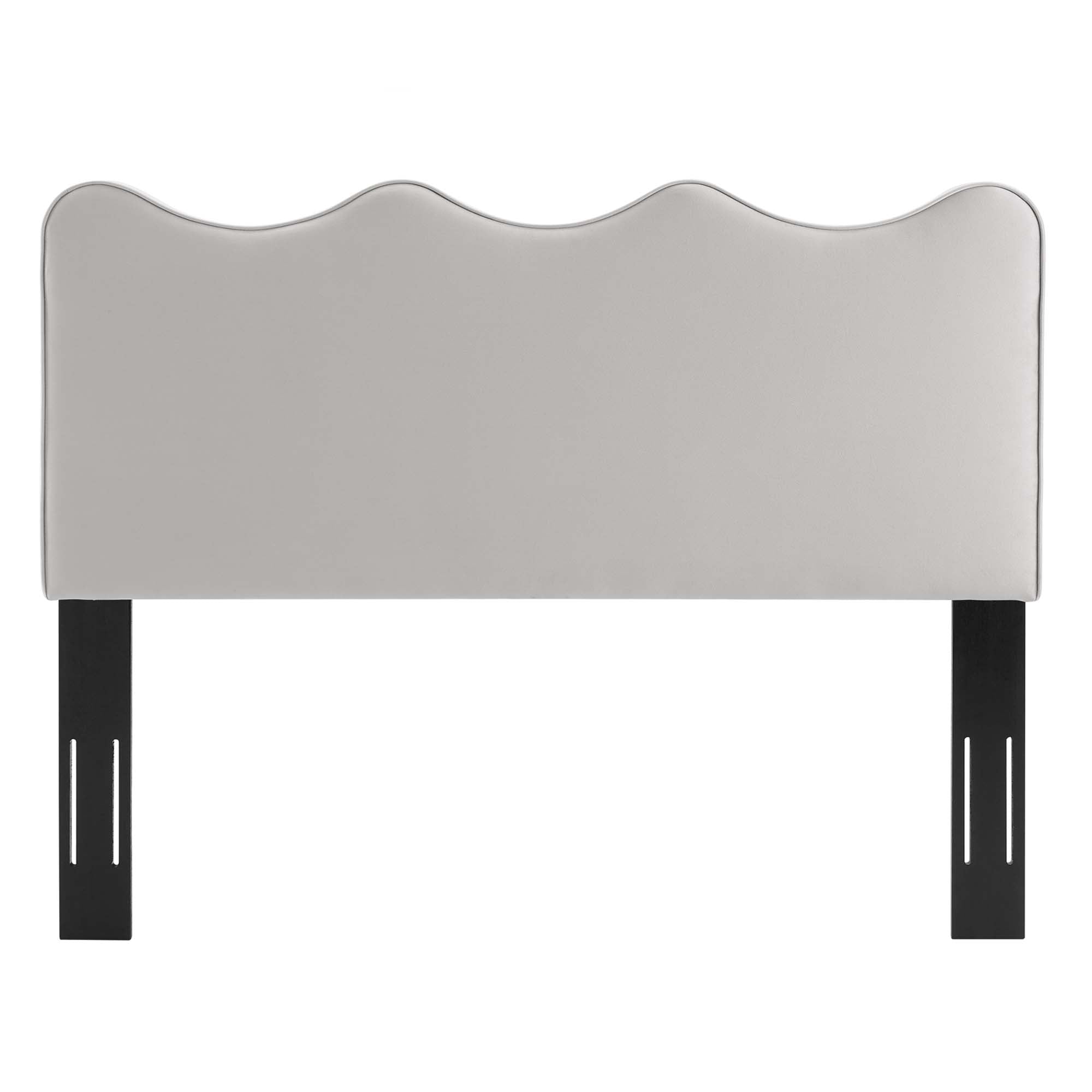 Athena Performance Velvet King/California King Headboard, Light Gray