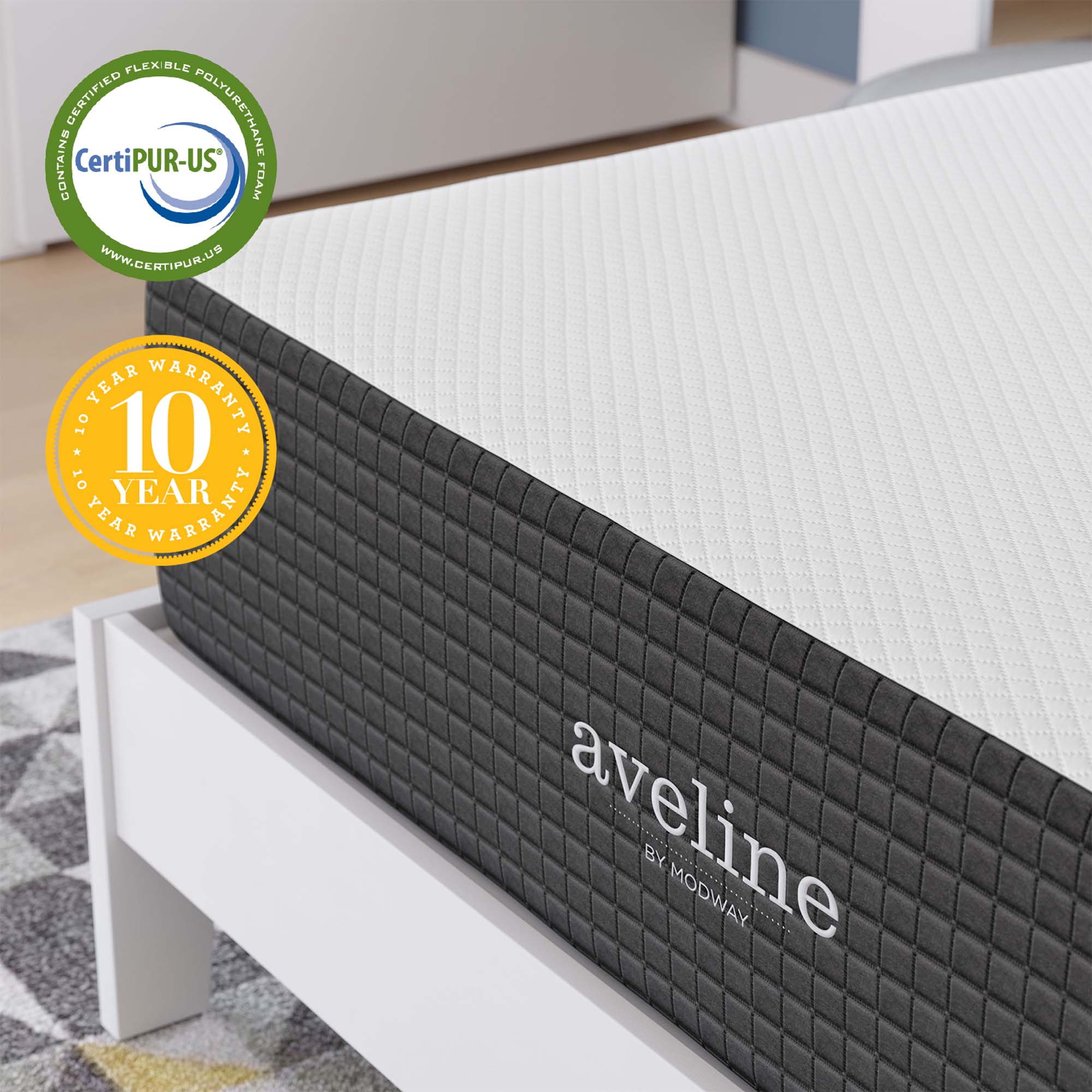 Aveline 12" Memory Foam Full Mattress, White