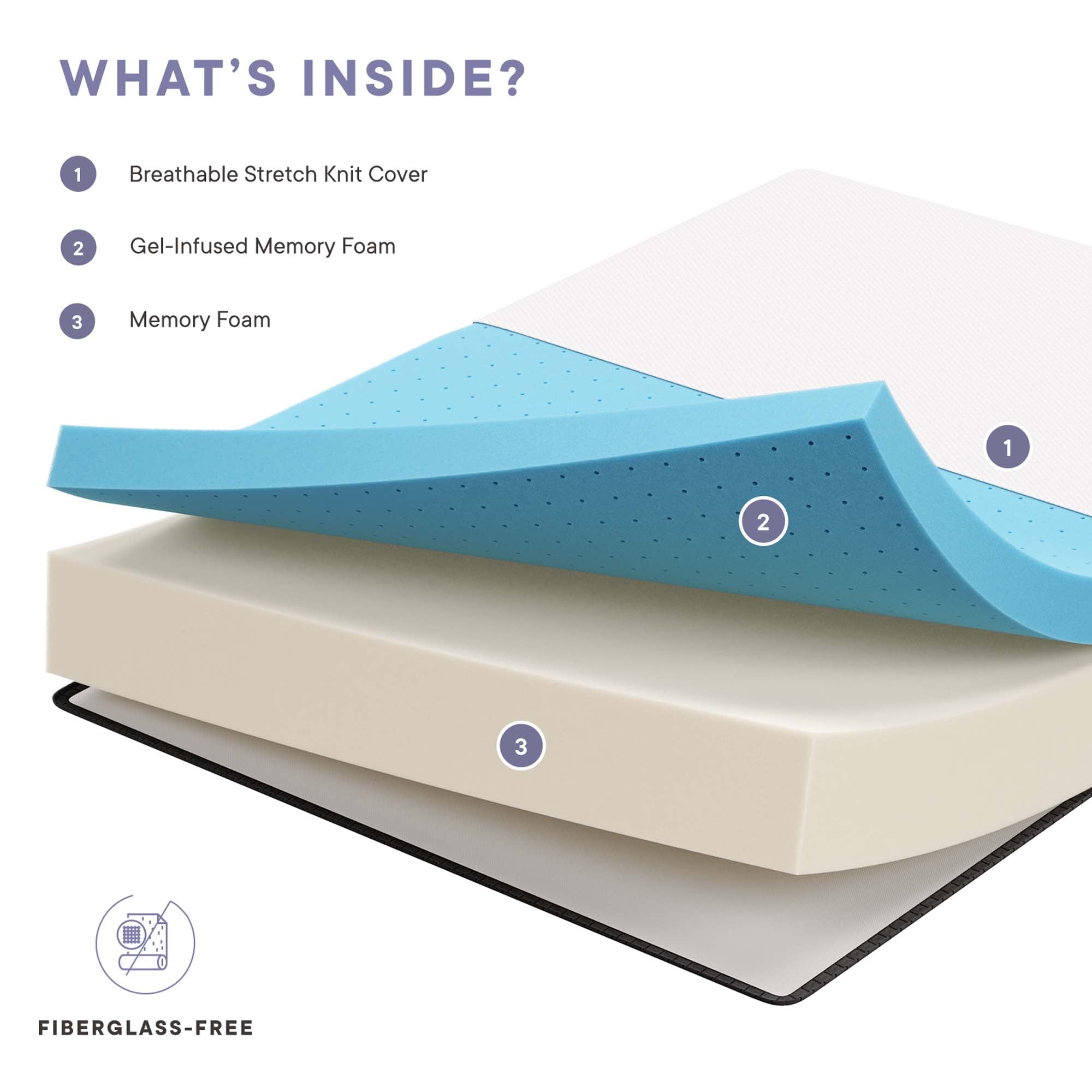 Aveline 12" Memory Foam King Mattress, White