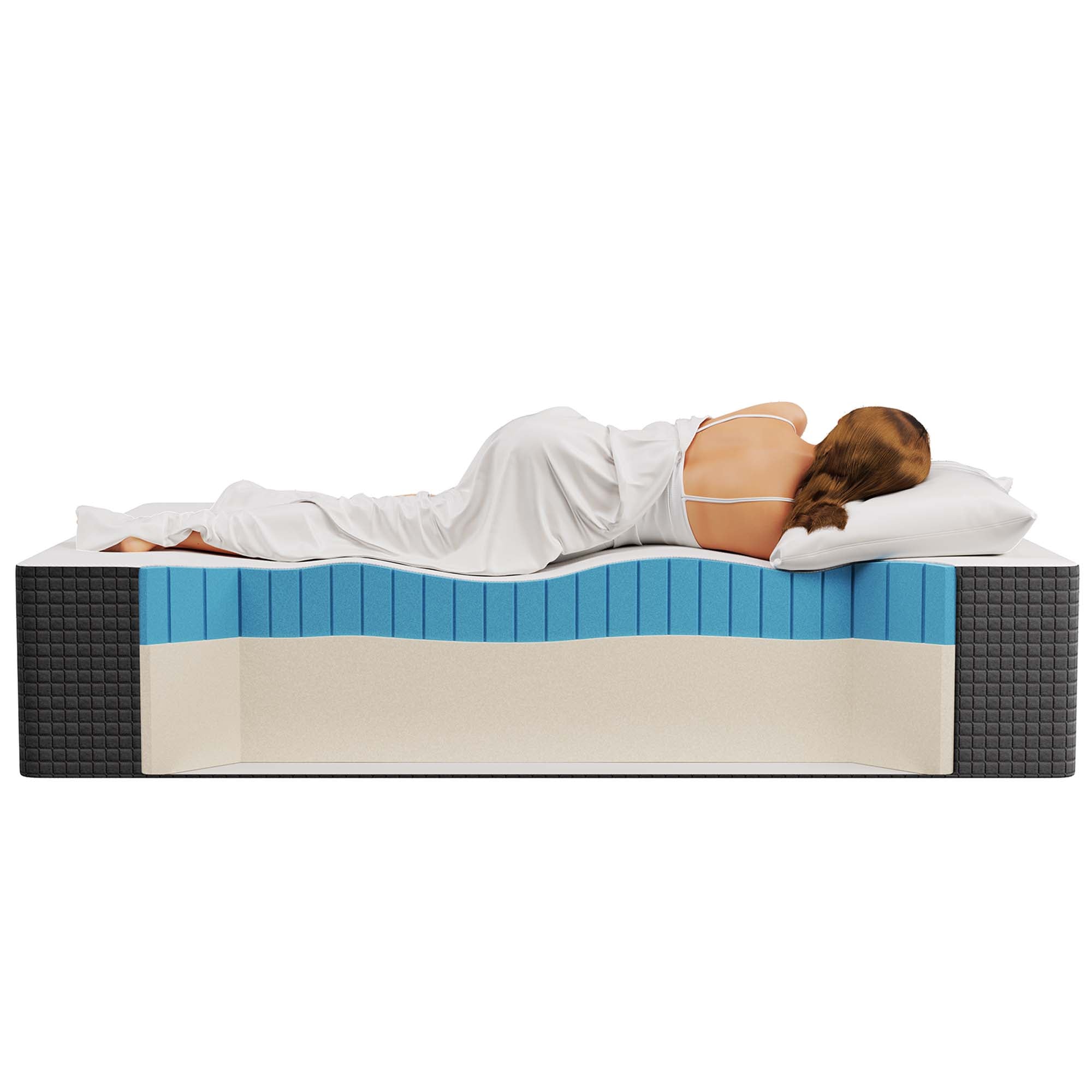 Aveline 16" Memory Foam Twin Mattress, White