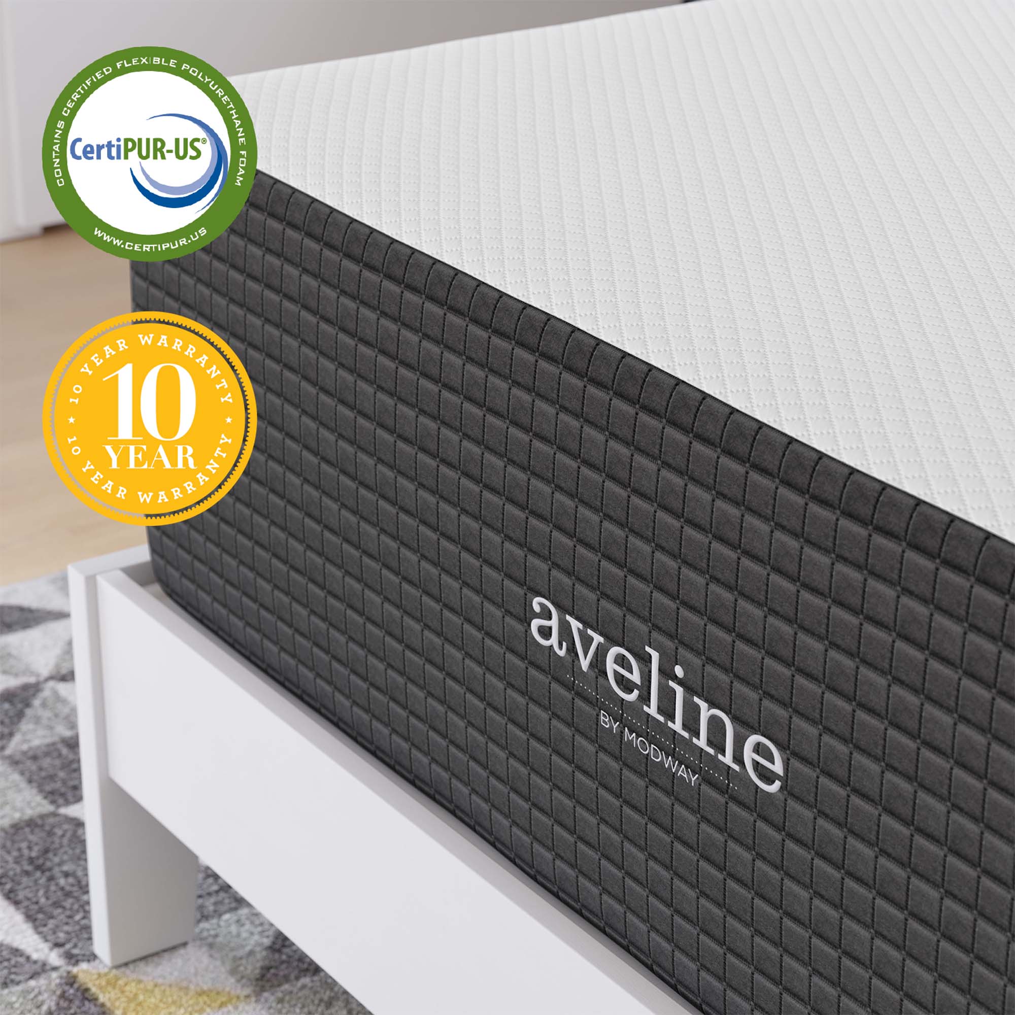 Aveline 16" Memory Foam Full Mattress, White