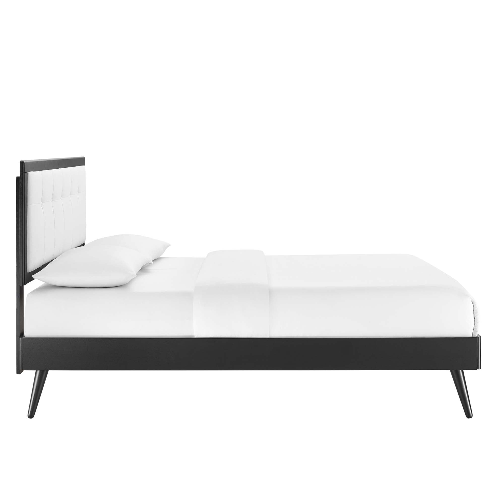 Calder Twin Platform Bed – Wood Construction with Button Tufting