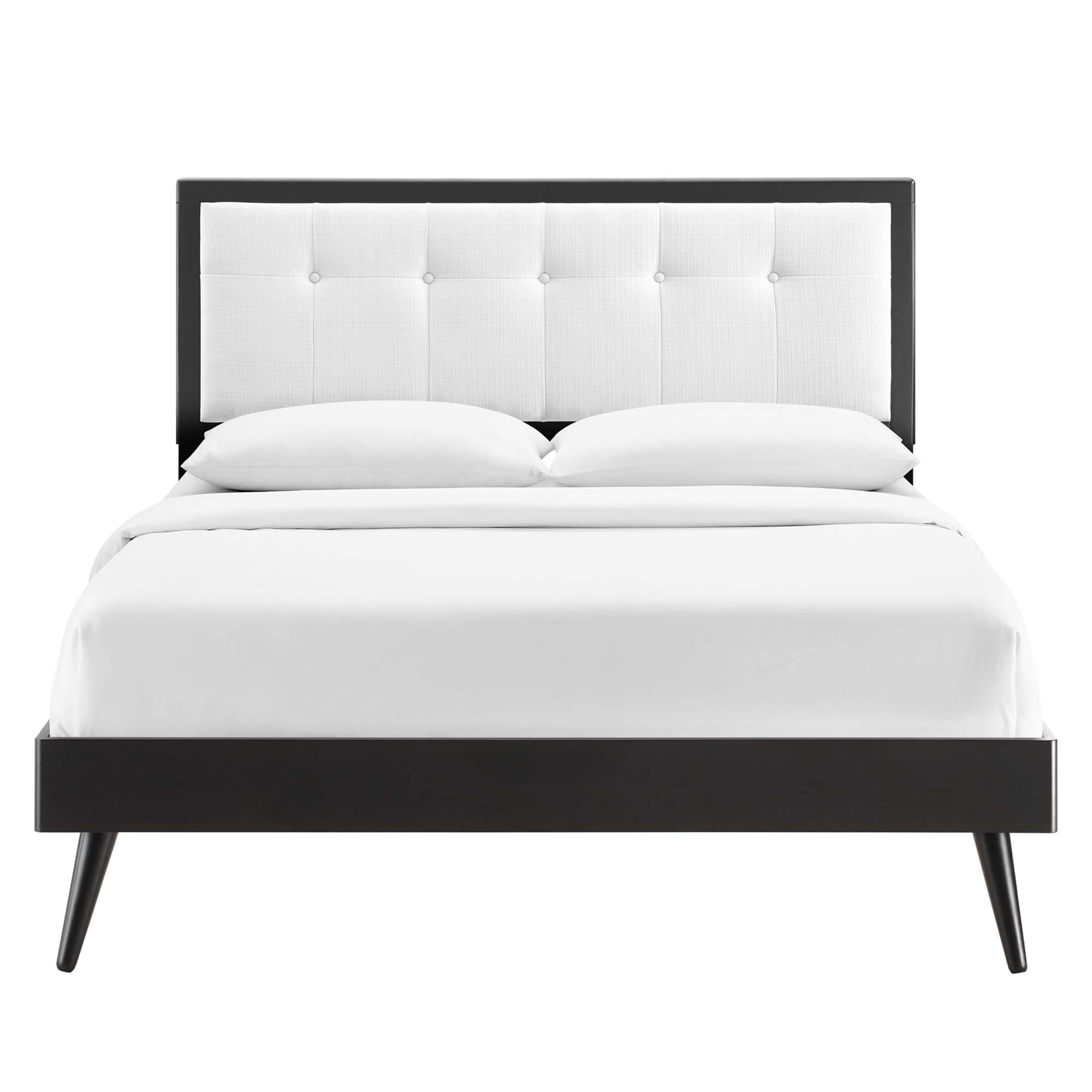 Calder Twin Platform Bed – Wood Construction with Button Tufting