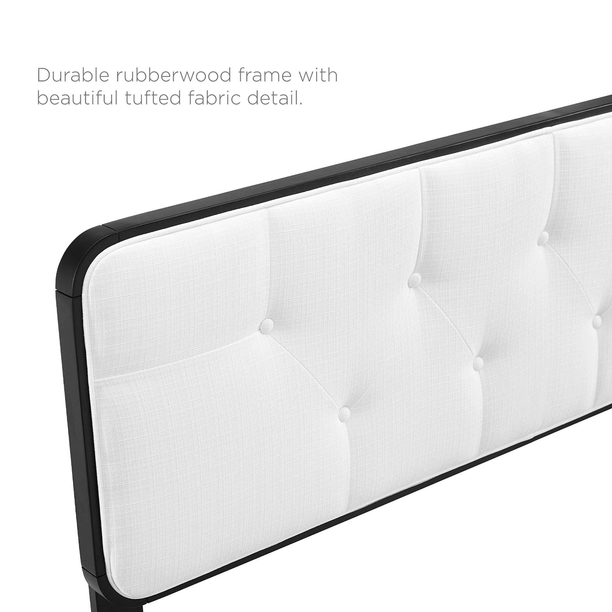 Delmar Full Platform Bed Frame – Durable Wood Construction with Mid-Century Angular Design