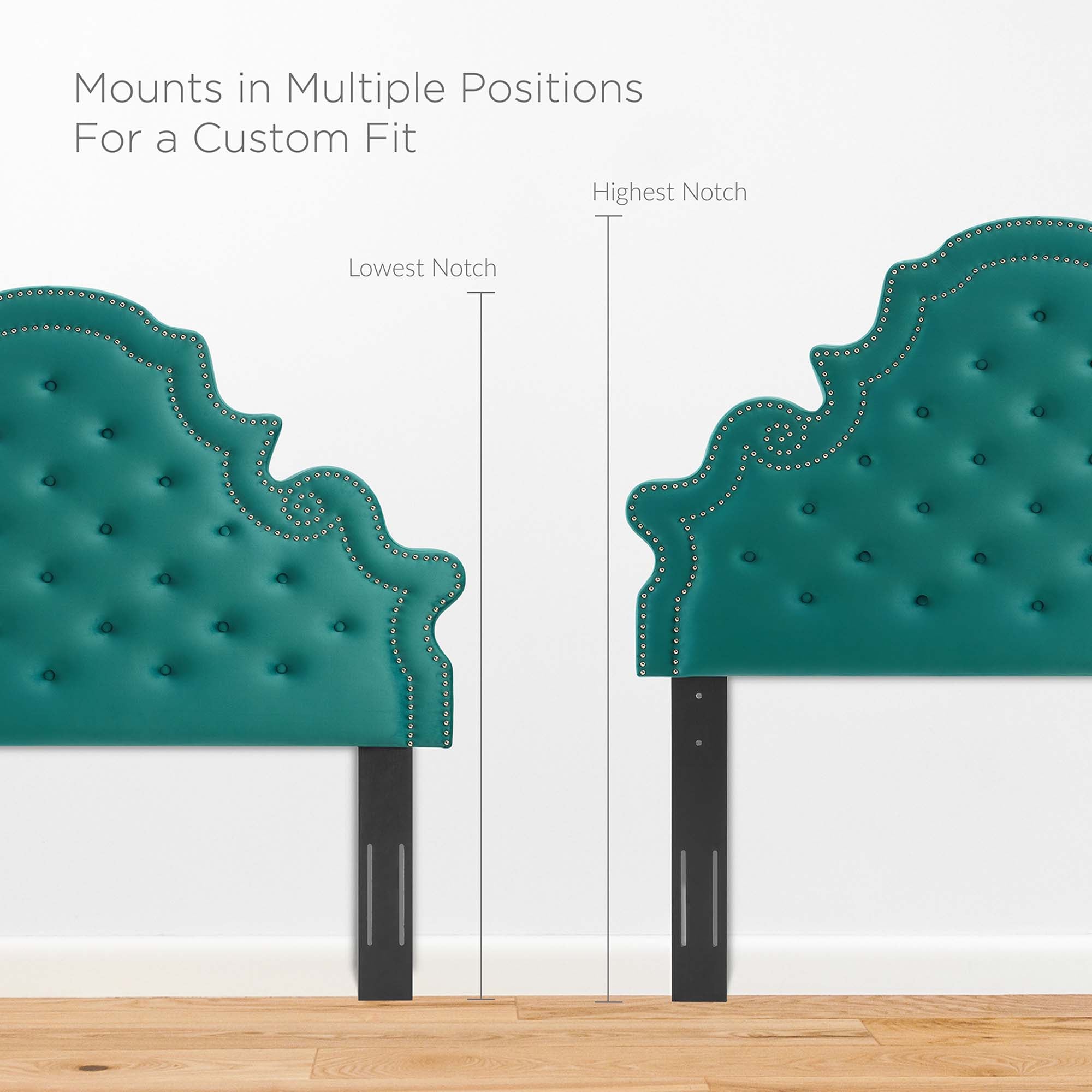 Twin Morlen Performance Velvet Tufted Platform Bed – Stain-Resistant Upholstered Headboard