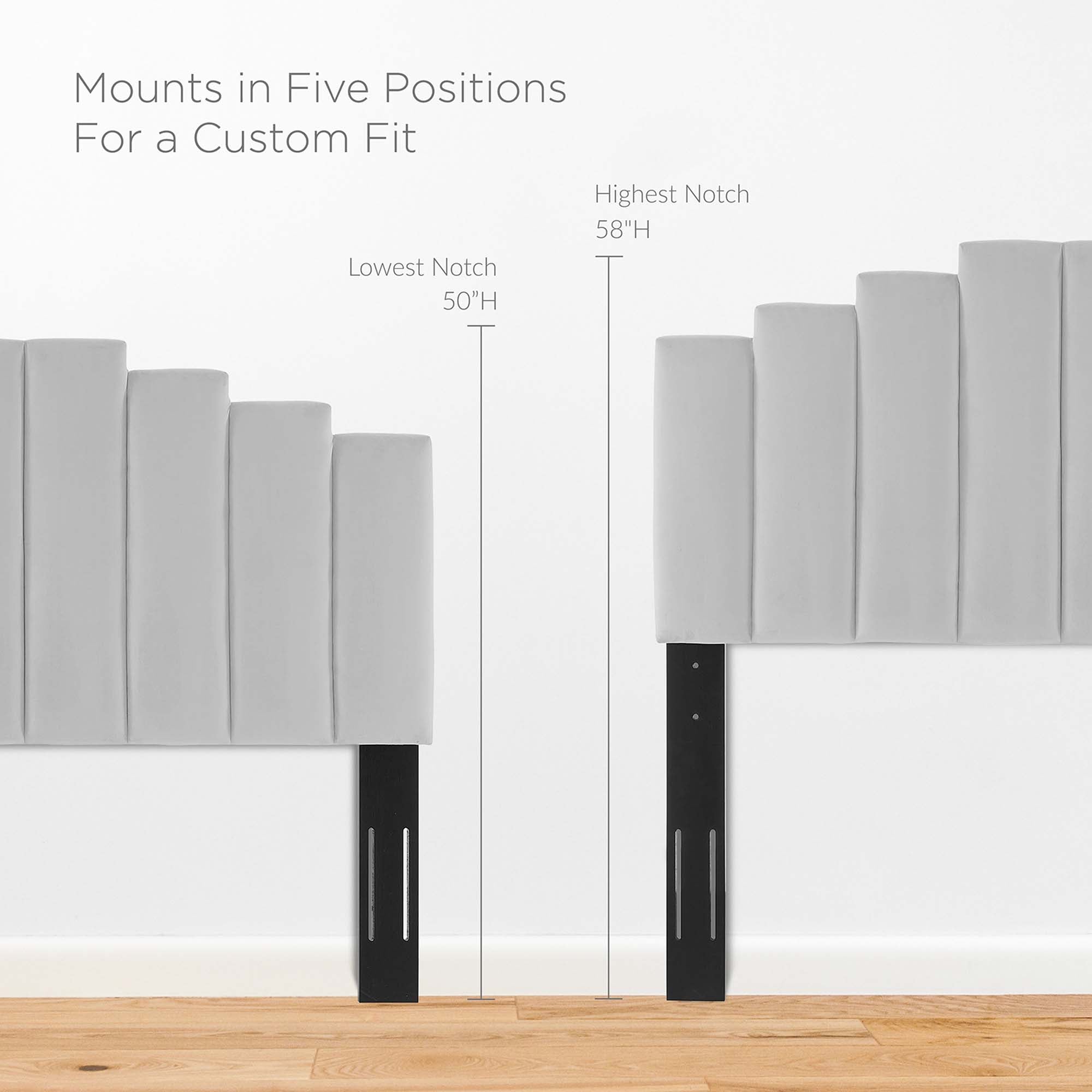 Caelis Twin Performance Velvet Platform Bed – Light Grey Tufted Upholstered Frame