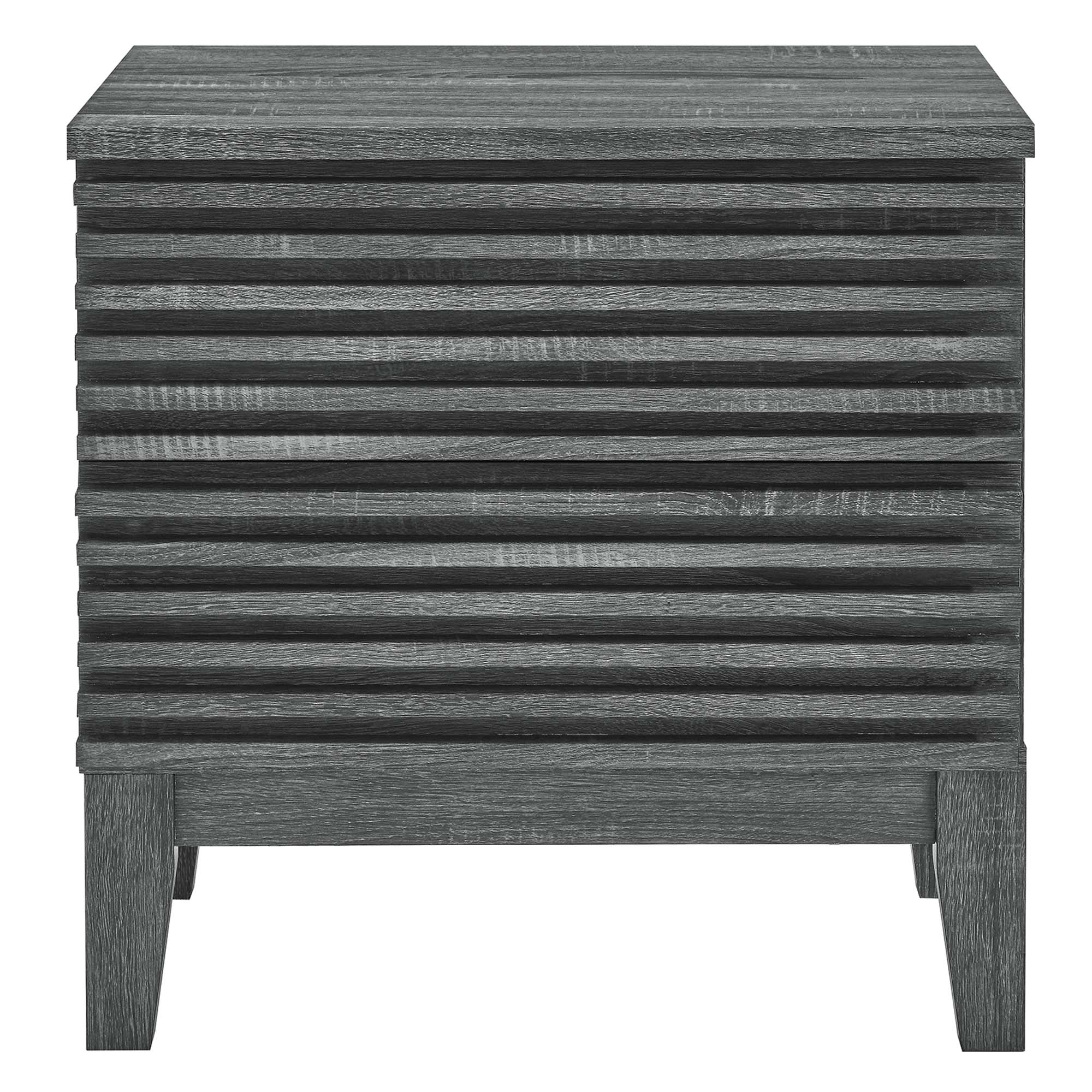 Render Two-Drawer Nightstand, Charcoal